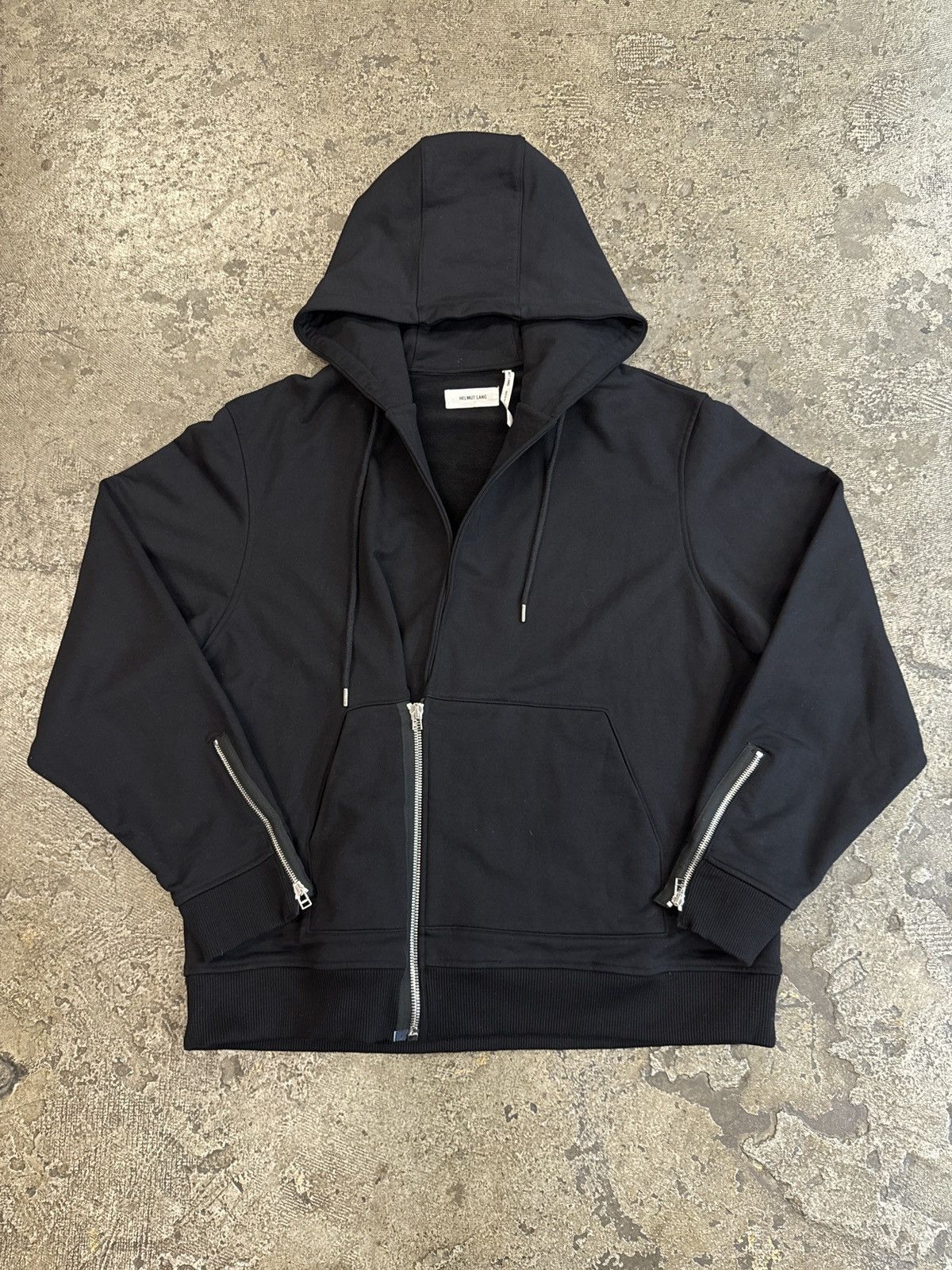 Helmut Lang Helmut Lang Overlap Zip Hoodie Size US XL / EU 56 / 4 - 1 Thumbnail