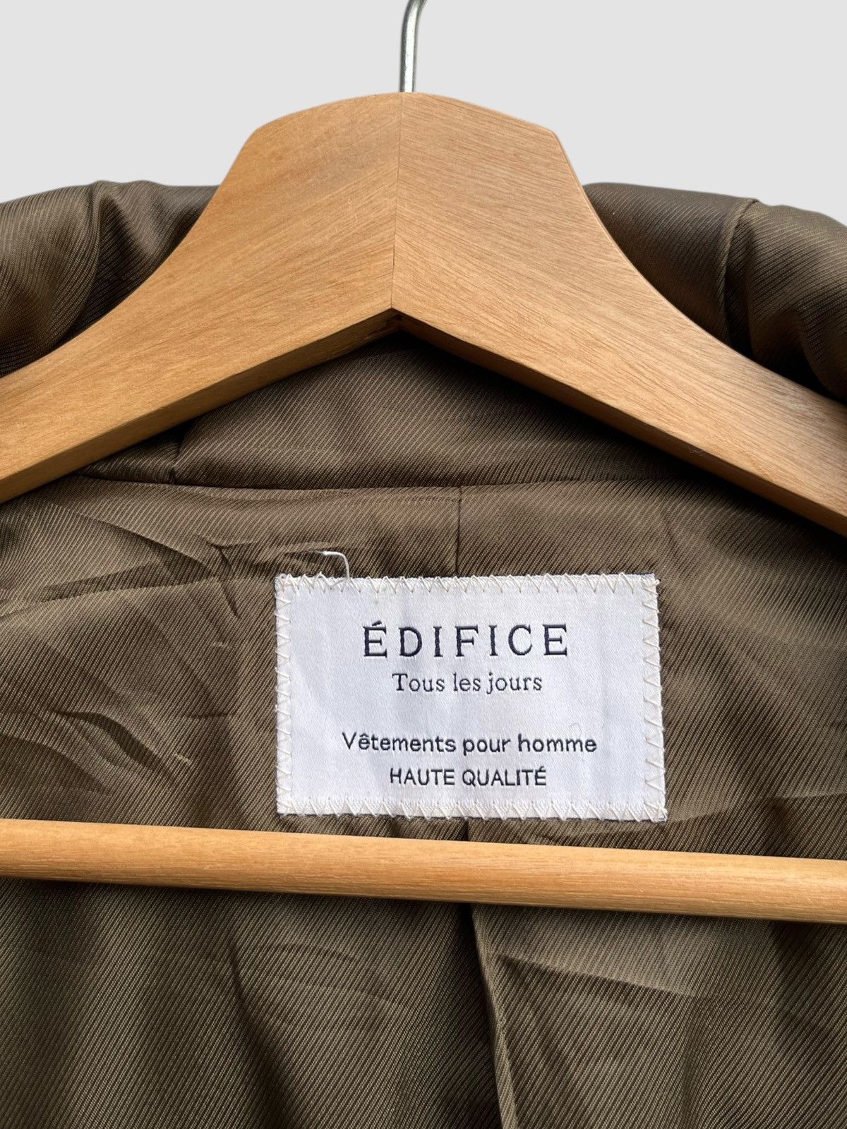 Edifice Japan Edifice Vetements Pour Homme Hooded Wool Blend Jacket Olive Size US M / EU 48-50 / 2 - 8 Thumbnail