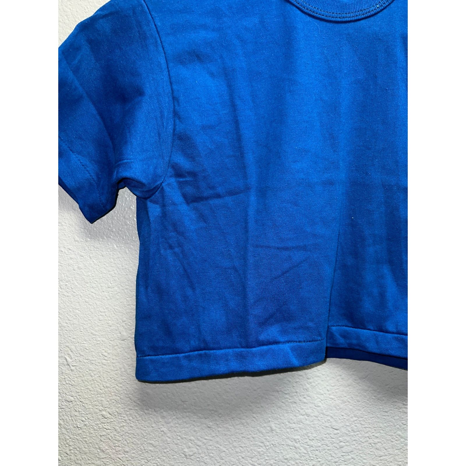 Other 80s Women's Vintage Sportswear Blue Crop Top Shirt Women XS Size XS / US 0-2 / IT 36-38 - 4 Thumbnail