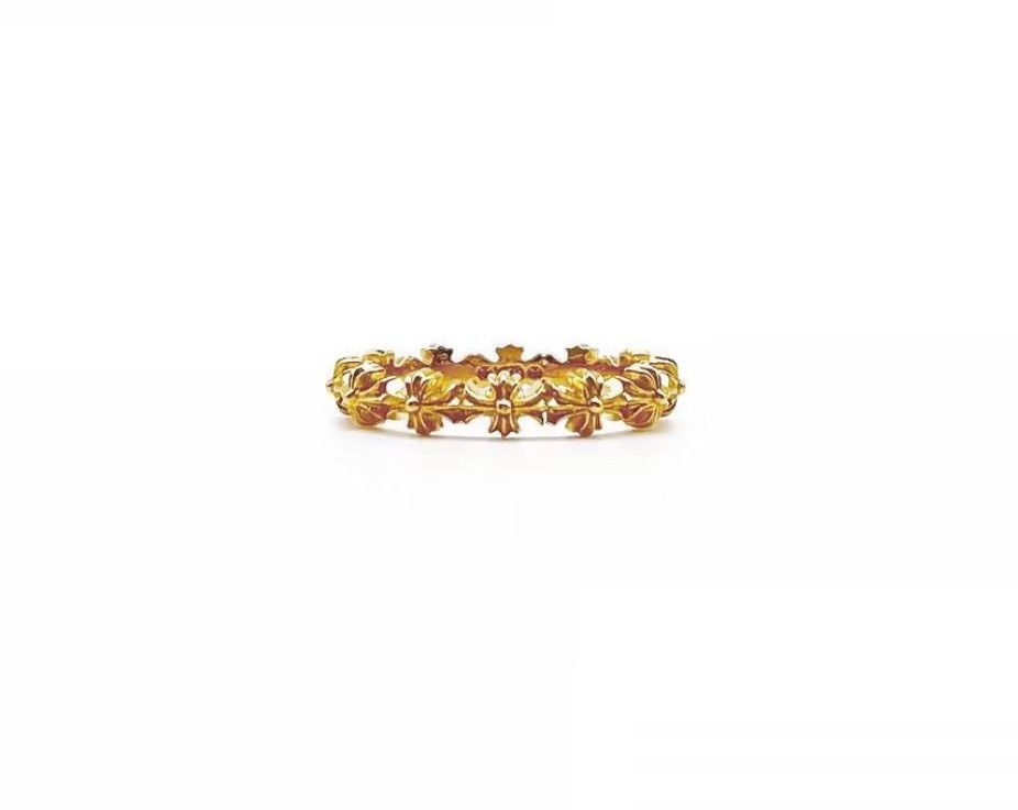 Chrome Hearts Chrome Hearts Tiny E Ring 22K Gold Band Size 9 Size ONE SIZE - 1 Thumbnail