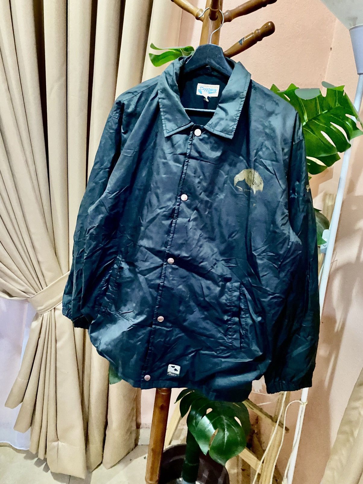 Japanese Brand Vintage SPEEDWIN “Musical Zeami” Coach Jacket – Japanese Size US L / EU 52-54 / 3 - 4 Thumbnail