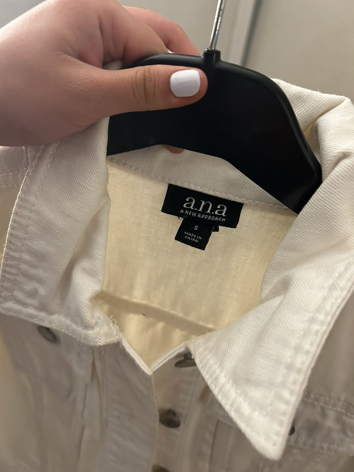 Other Cream Denim Style Jacket Size S / US 4 / IT 40 - 4 Thumbnail