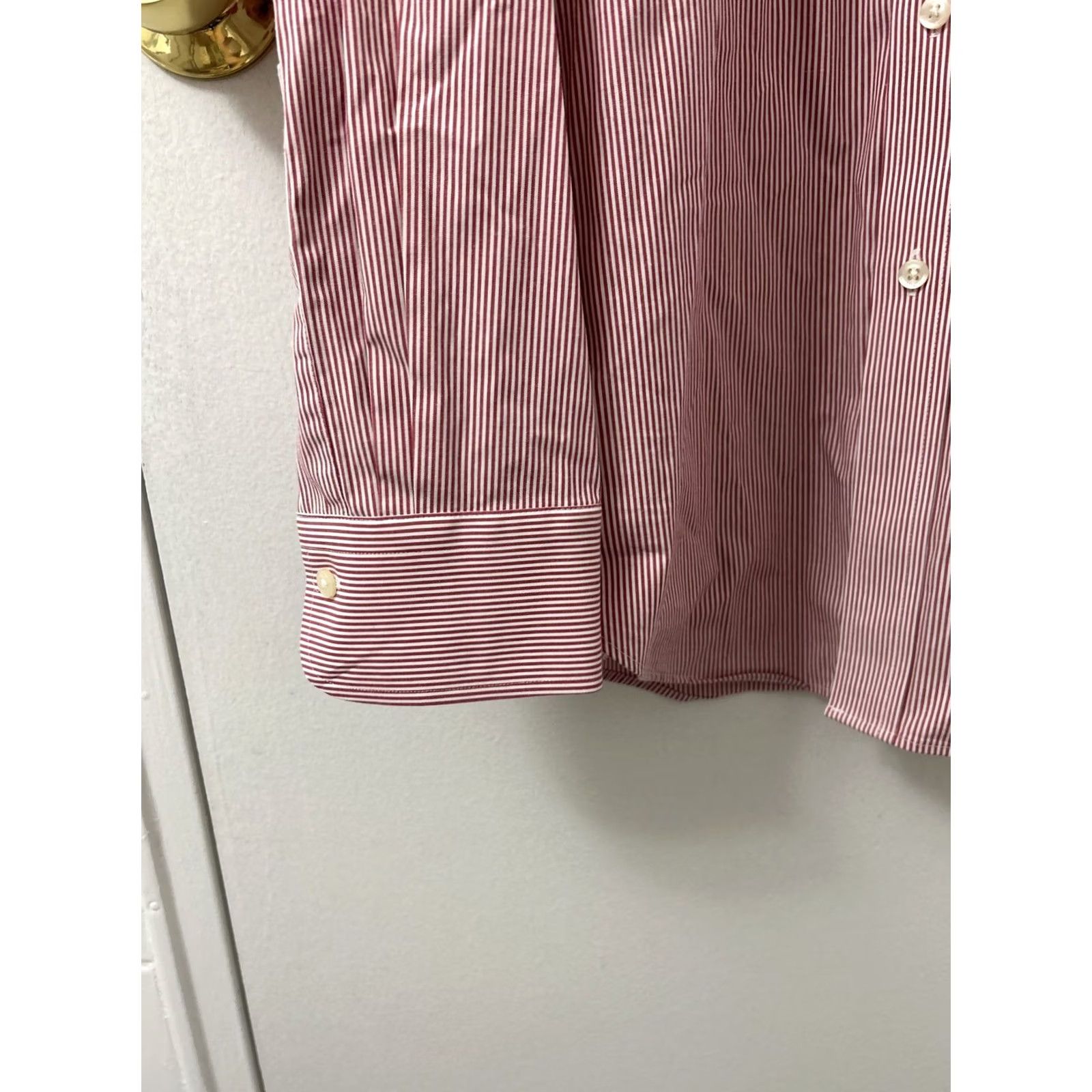 Ralph Lauren Lauren Ralph Lauren Shirt Mens 16 34/35 Red Striped Button Up Stretch Non Iron Size US L / EU 52-54 / 3 - 7 Thumbnail