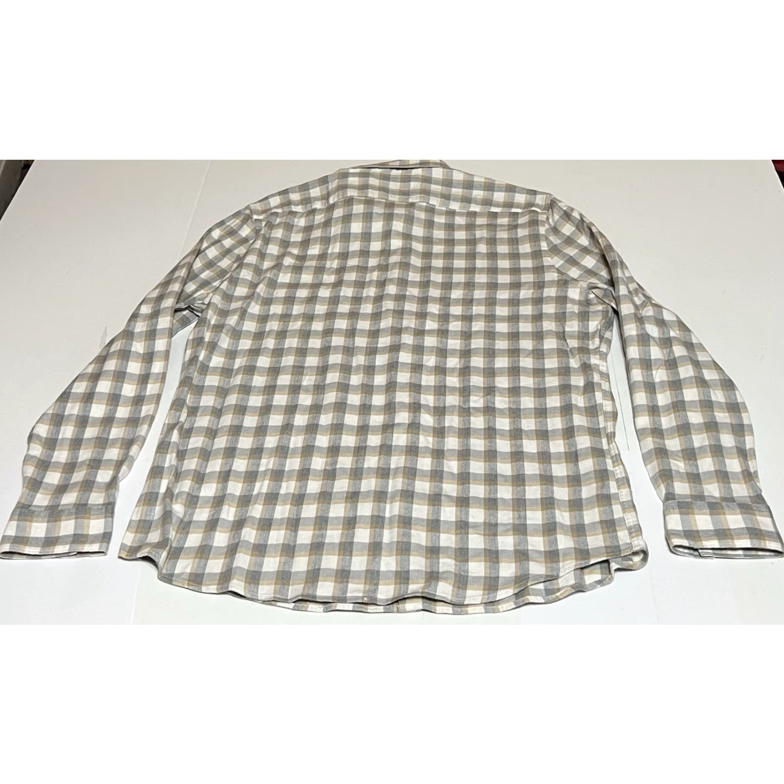 Express EXPRESS Shirt Long Sleeve Button-Down Plaid Casual Workwear Multicolor Cotton Blend Flannel L Size US L / EU 52-54 / 3 - 3 Thumbnail