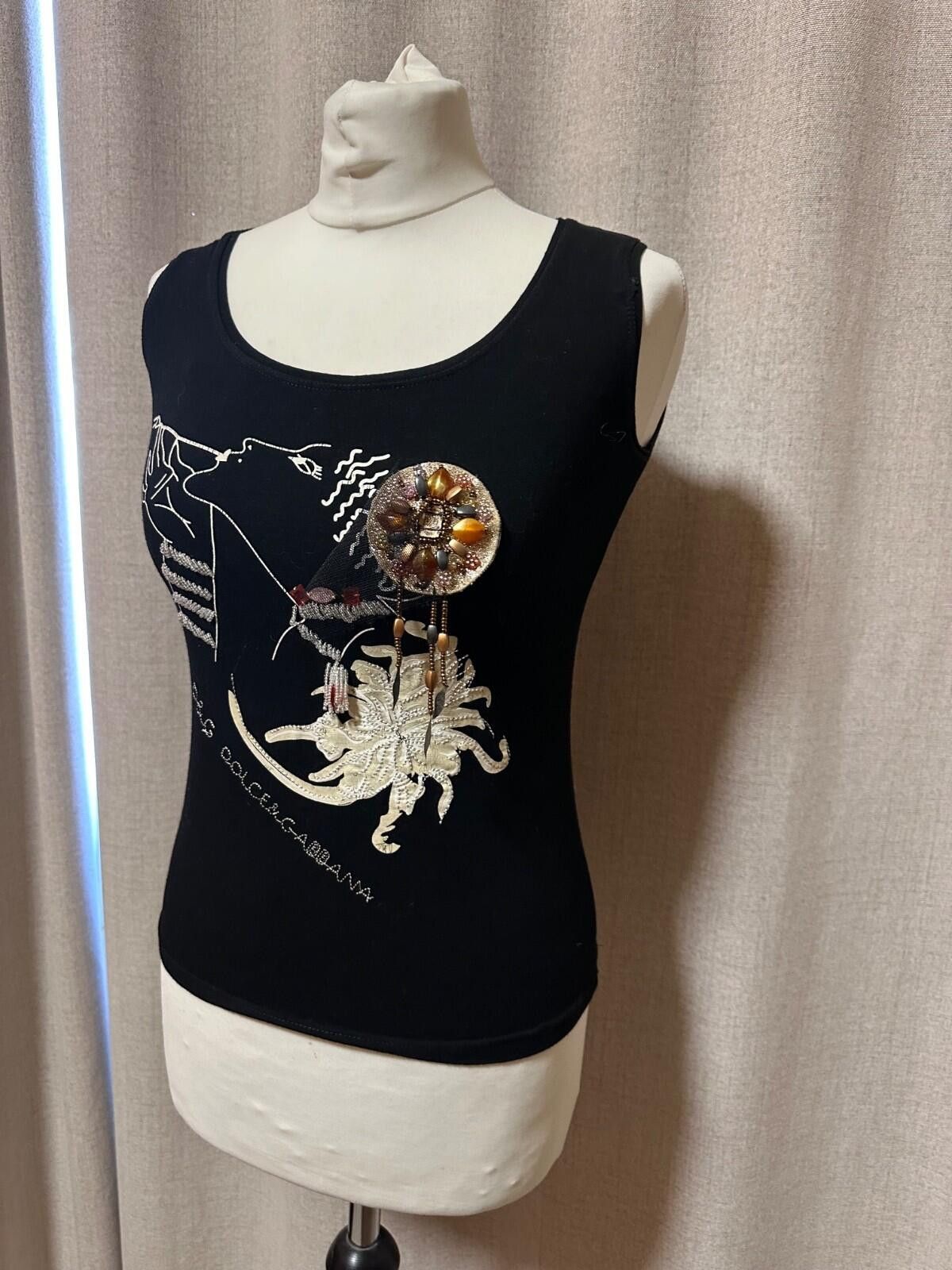 Dolce & Gabbana Vintage Tank Top Dolce Gabbana Sz L Womens Size L / US 10 / IT 46 - 4 Thumbnail