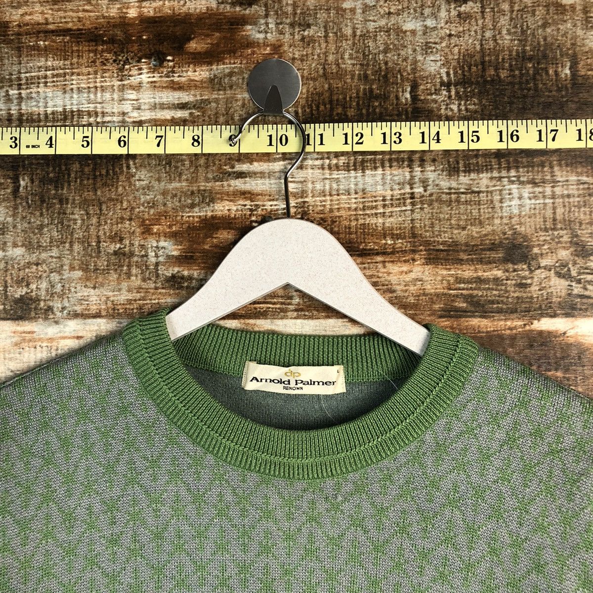 Homespun Knitwear × Japanese Brand × Palmer Trading Company Arnold Palmer vintage japan art Green Knitwear #A1254 Size L / US 10 / IT 46 - 4 Thumbnail