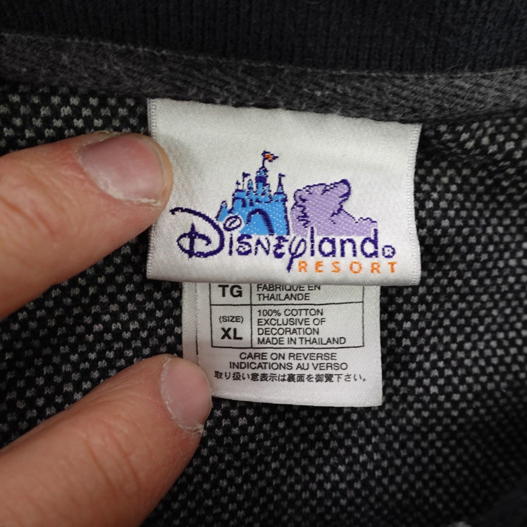 Disney VINTAGE Disney Polo Shirt Mens XL Gray Black Two Tone Disneyland Resort Mickey Outdoor Activewear Size US XL / EU 56 / 4 - 7 Thumbnail