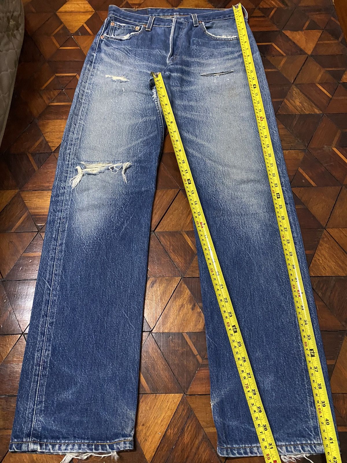 Levi's Vintage 90s Levi’s 501 Thrashed Destroyed Jeans Size US 30 / EU 46 - 17 Thumbnail