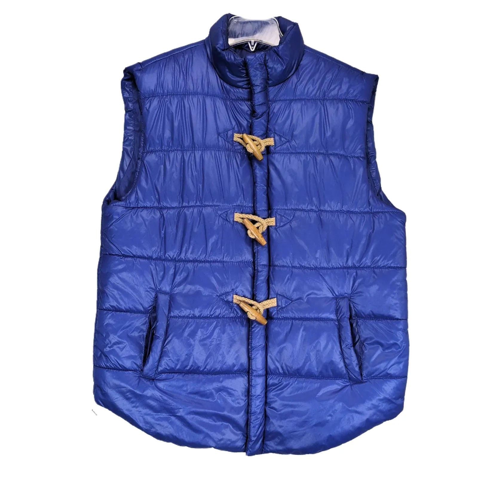 Other Ankor East Men's M Full-Zip Wood Toggles Blue Puffer Vest Size US M / EU 48-50 / 2 - 1 Thumbnail