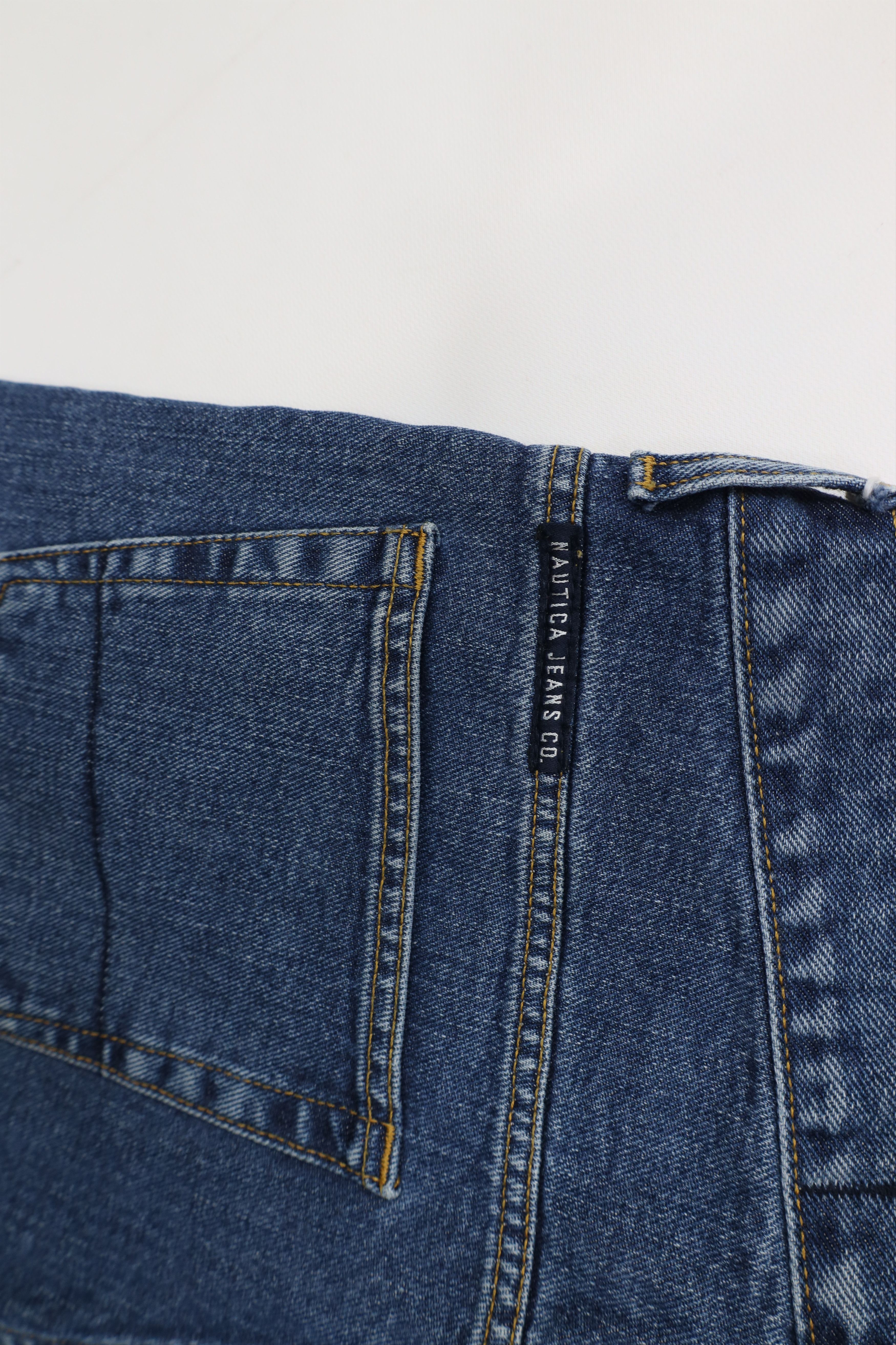 Nautica Vintage 90s Y2K Nautica Wide Leg Denim Jeans Blue Cotton Size US 32 / EU 48 - 13 Thumbnail
