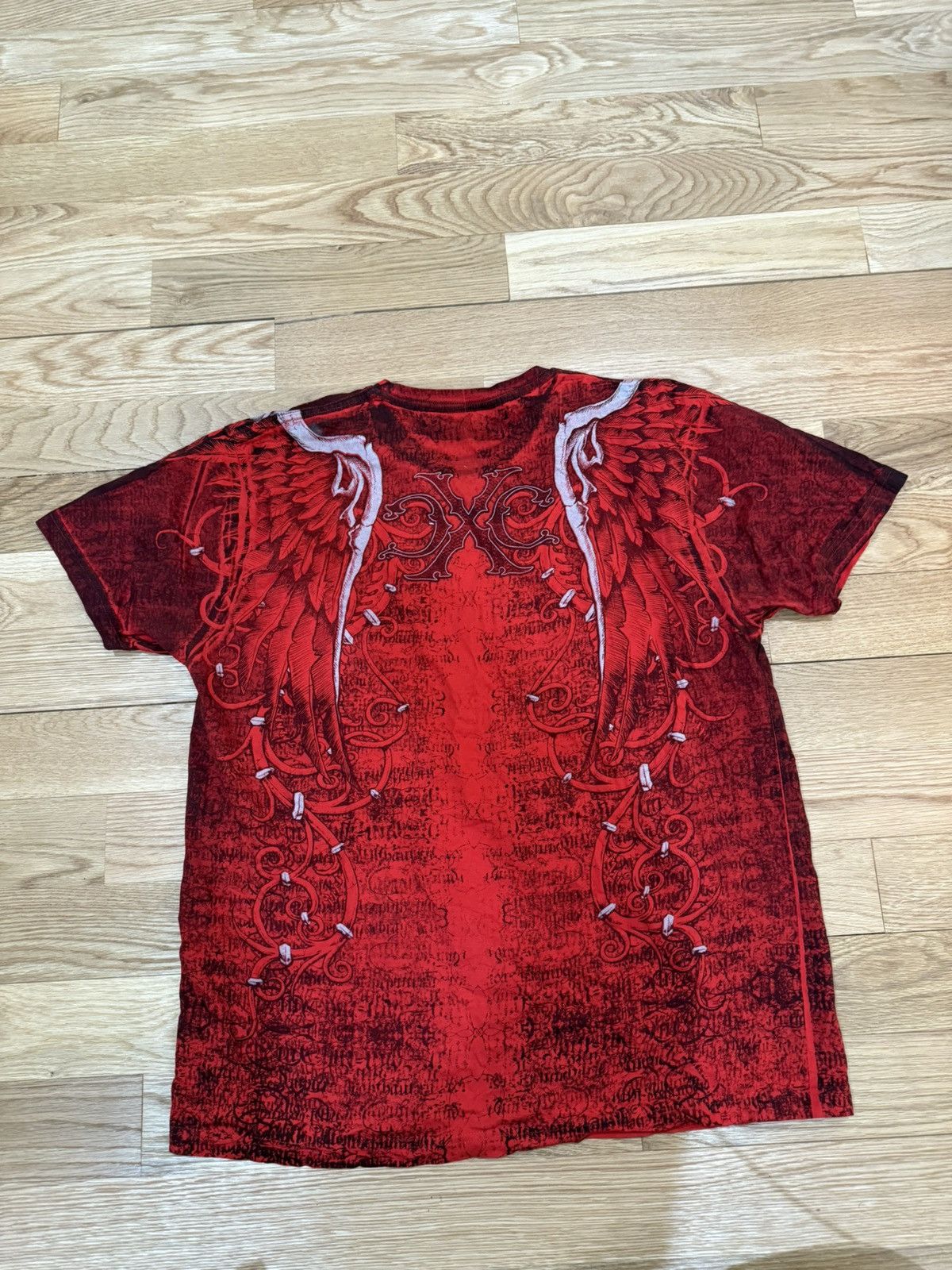 Other Extreme Couture Red Graphic Tee – Y2K Affliction Style – XL Size US XL / EU 56 / 4 - 2 Thumbnail