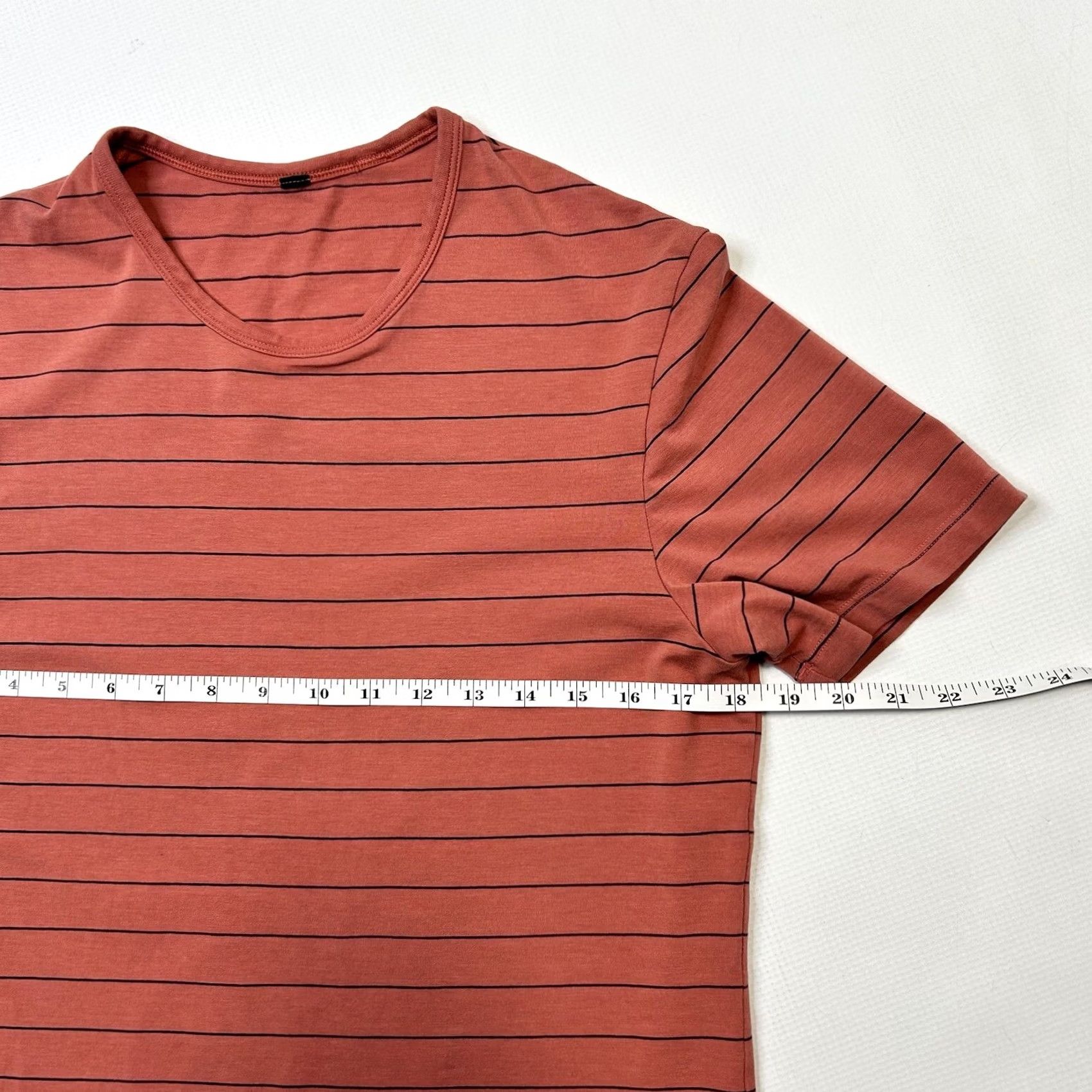 Lululemon Lululemon Shirt Mens M Orange Year Basic Tee Sharp Stripe Copper Clay Size US M / EU 48-50 / 2 - 7 Thumbnail
