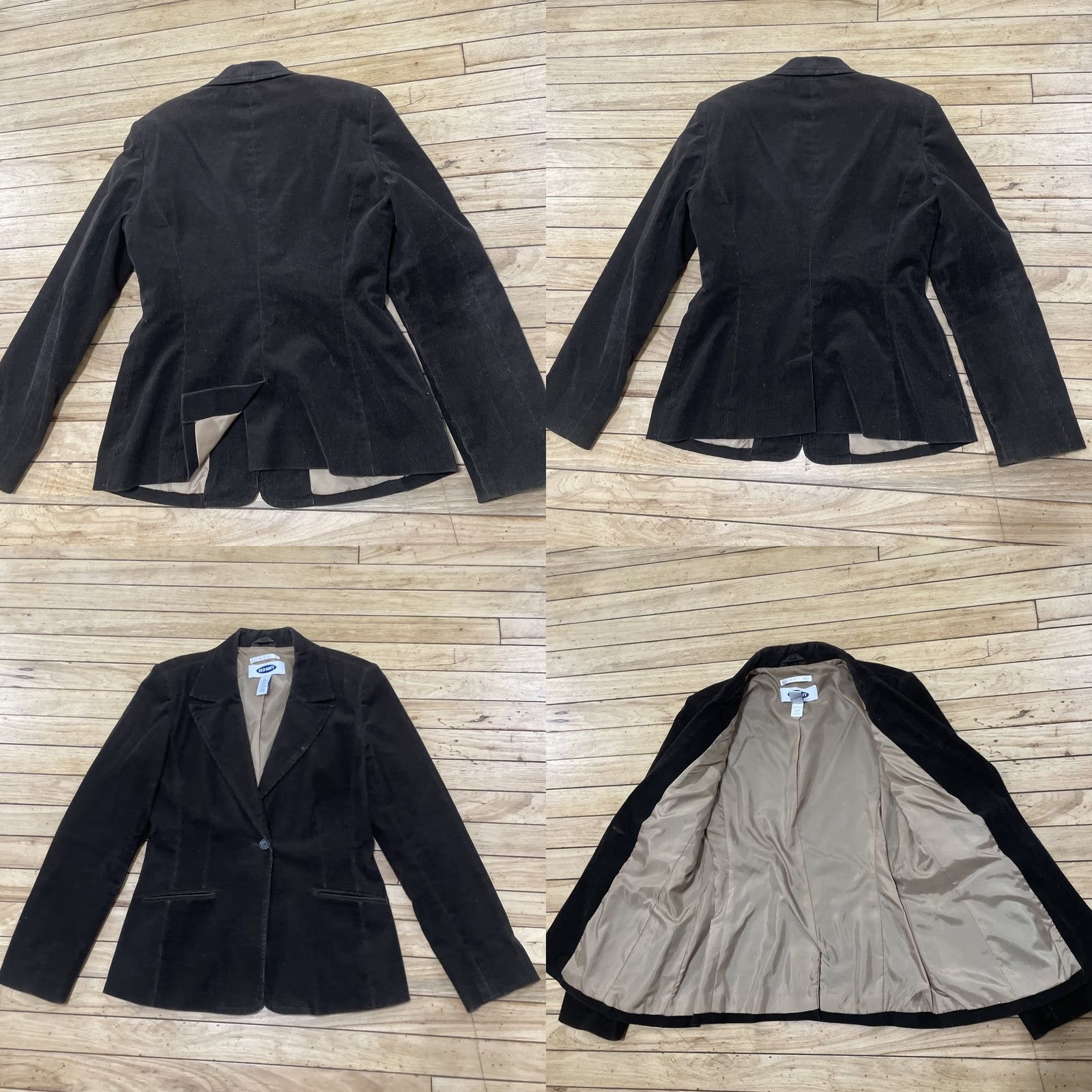 Old Navy VINTAGE Old Navy Corduroy Blazer Jacket Women S Brown Dark Line Holiday 2001 Size S / US 4 / IT 40 - 10 Thumbnail