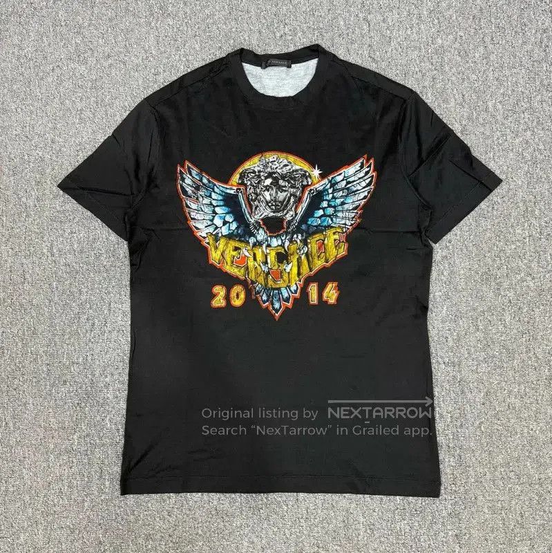 Versace Versace Black Cotton Men's T-shirt . Size US M / EU 48-50 / 2 - 1 Thumbnail
