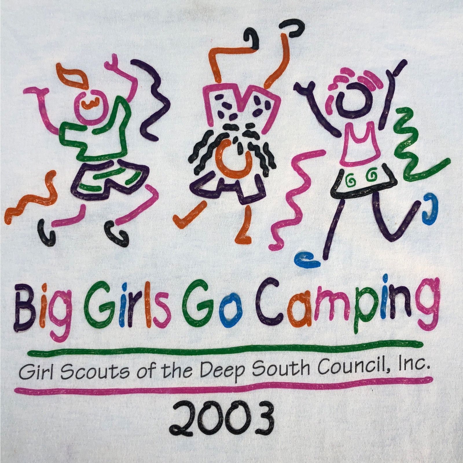 Fruit Of The Loom × Vintage Girl Scouts Big Girls Go Camping 2003 tshirt Y2K vintage Size M / US 6-8 / IT 42-44 - 3 Thumbnail