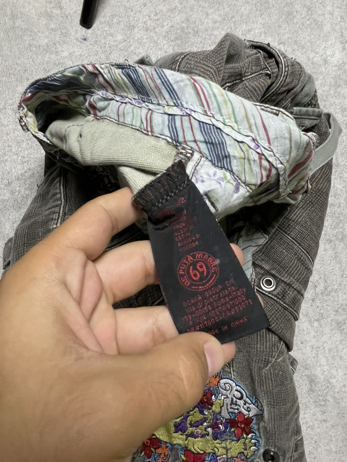 If Six Was Nine Skull DE PUTA MADRE Archive Denim Japan DPM69 Size US 30 / EU 46 - 7 Thumbnail