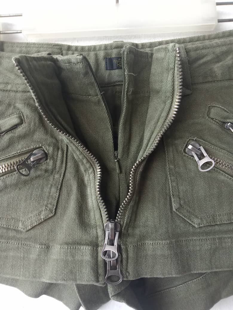 Seditionaries Japanese Brand Multizipper Pocket Short Jeans Size 29" - 4 Thumbnail