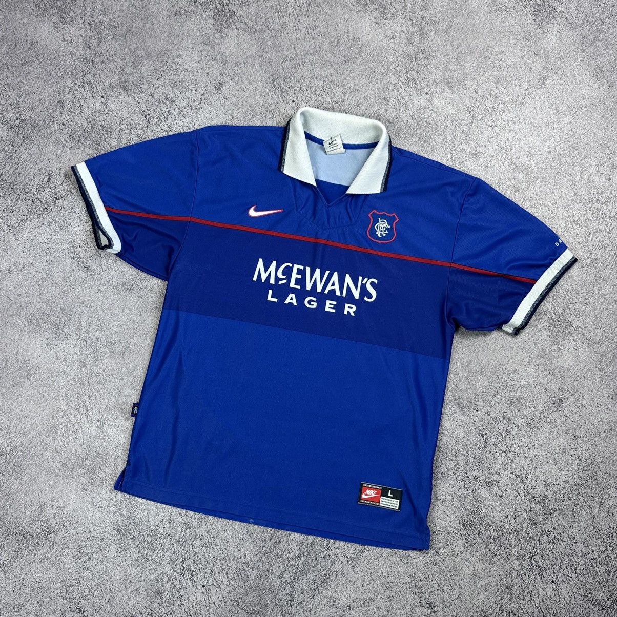 Nike Glasgow Rangers 1997 1999 Home Football Shirt #8 Gascoigne Size US L / EU 52-54 / 3 - 1 Thumbnail