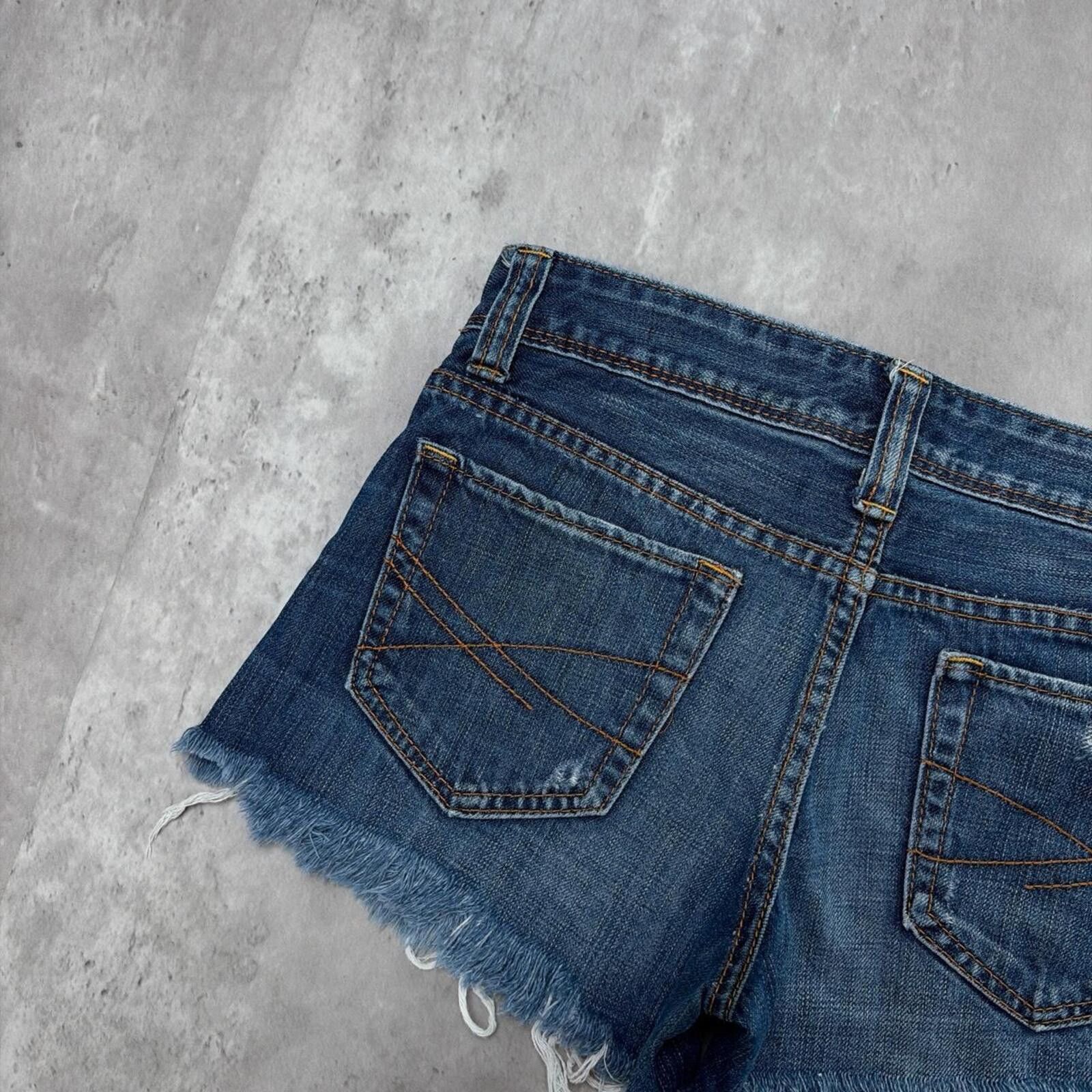 Aeropostale Y2K Blue Aeropostale Grunge Gothic Mini Denim Shorts Size 30" / US 8 / IT 44 - 4 Thumbnail