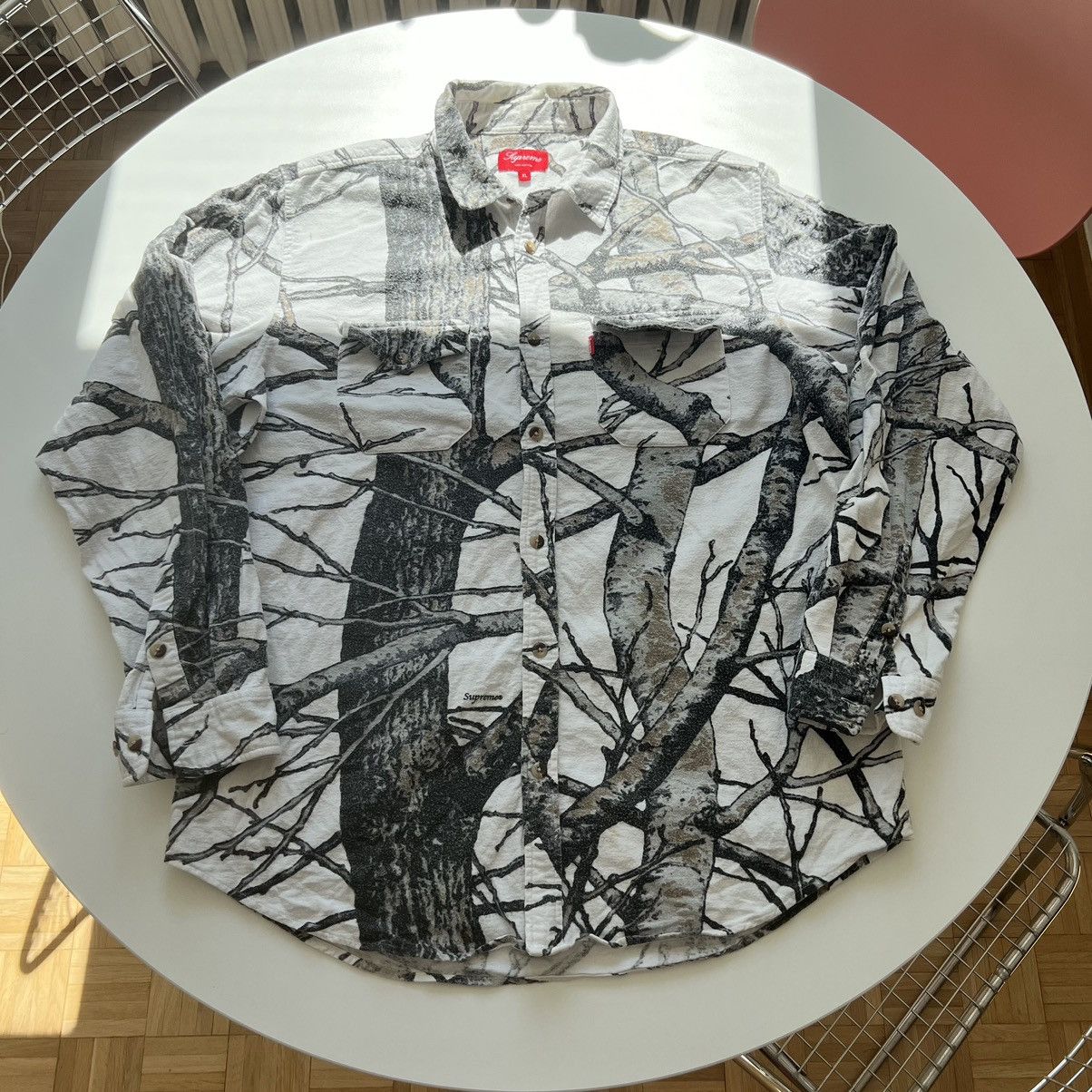 Supreme Supreme Realtree Camo Flannel Shirt White XL | Grailed