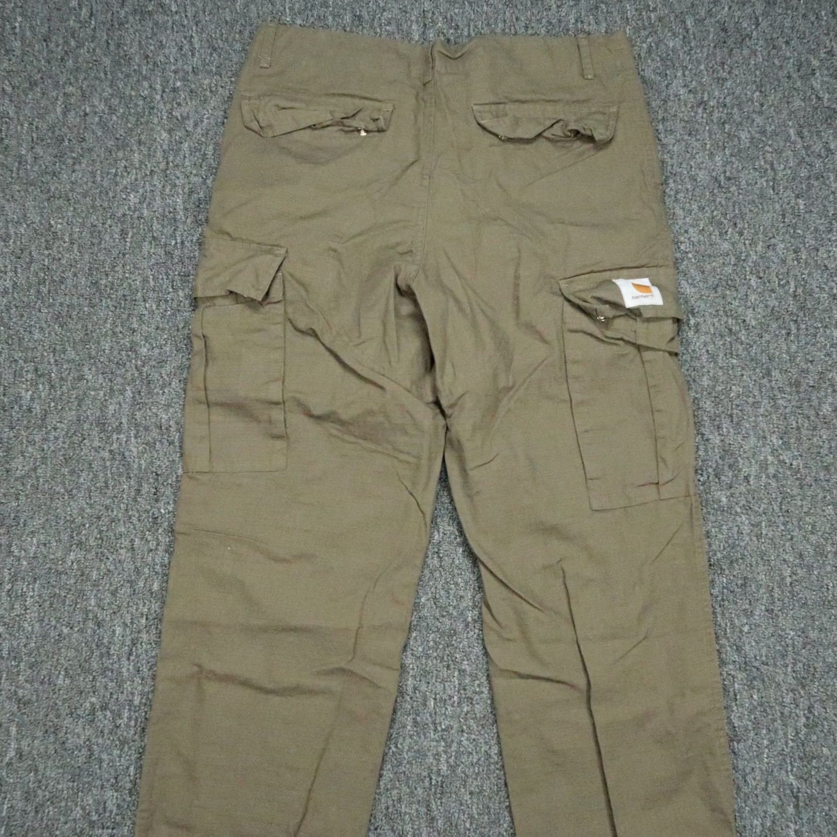 Carhartt Carhartt Pants Mens Regular Green Cargo Pocket Straight 30x28 Chino Workwear Mens Regular Green Carhartt Pants Size US 29 - 4 Thumbnail