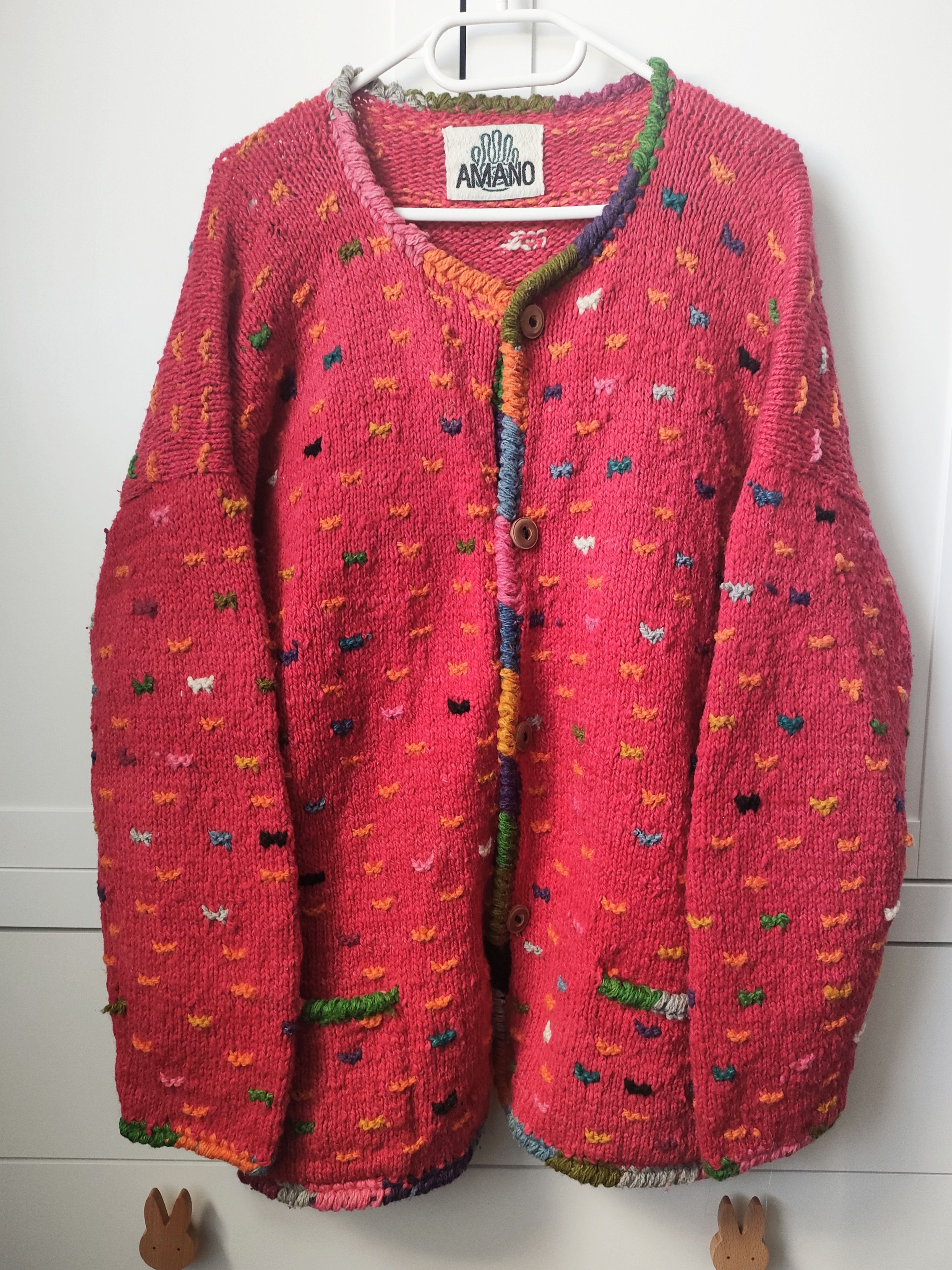 Handmade × Vintage Amano Hand Knit Vintage Oversized Sweater London Size XXL / US 16-18 / IT 52-54 - 1 Thumbnail