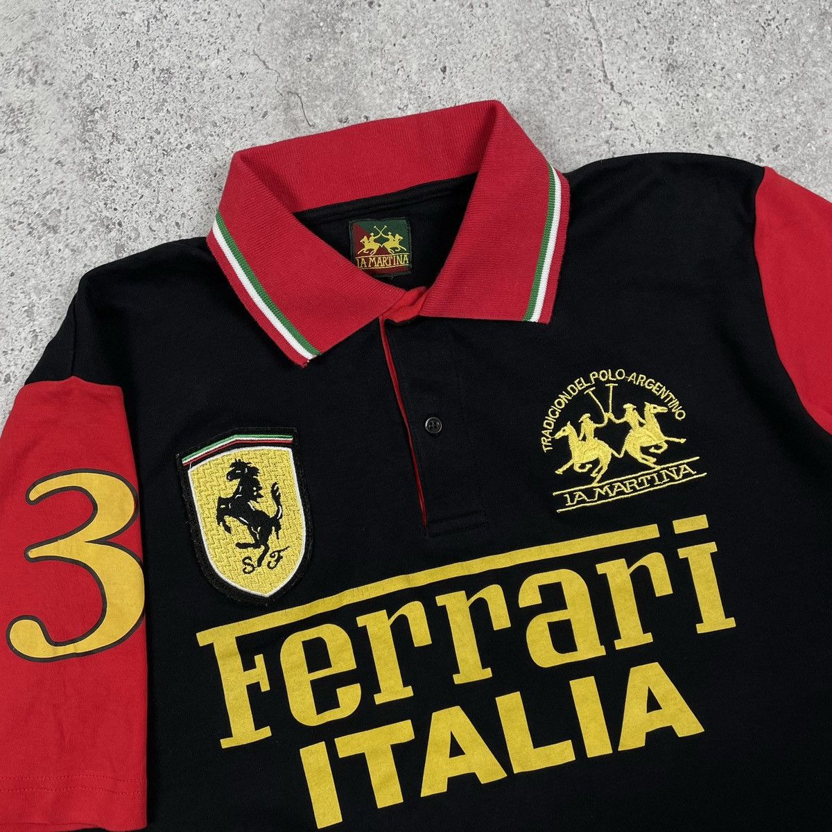 Ferrari Vintage La Martina Ferrari Italia Polo Shirt Size US XL / EU 56 / 4 - 2 Thumbnail