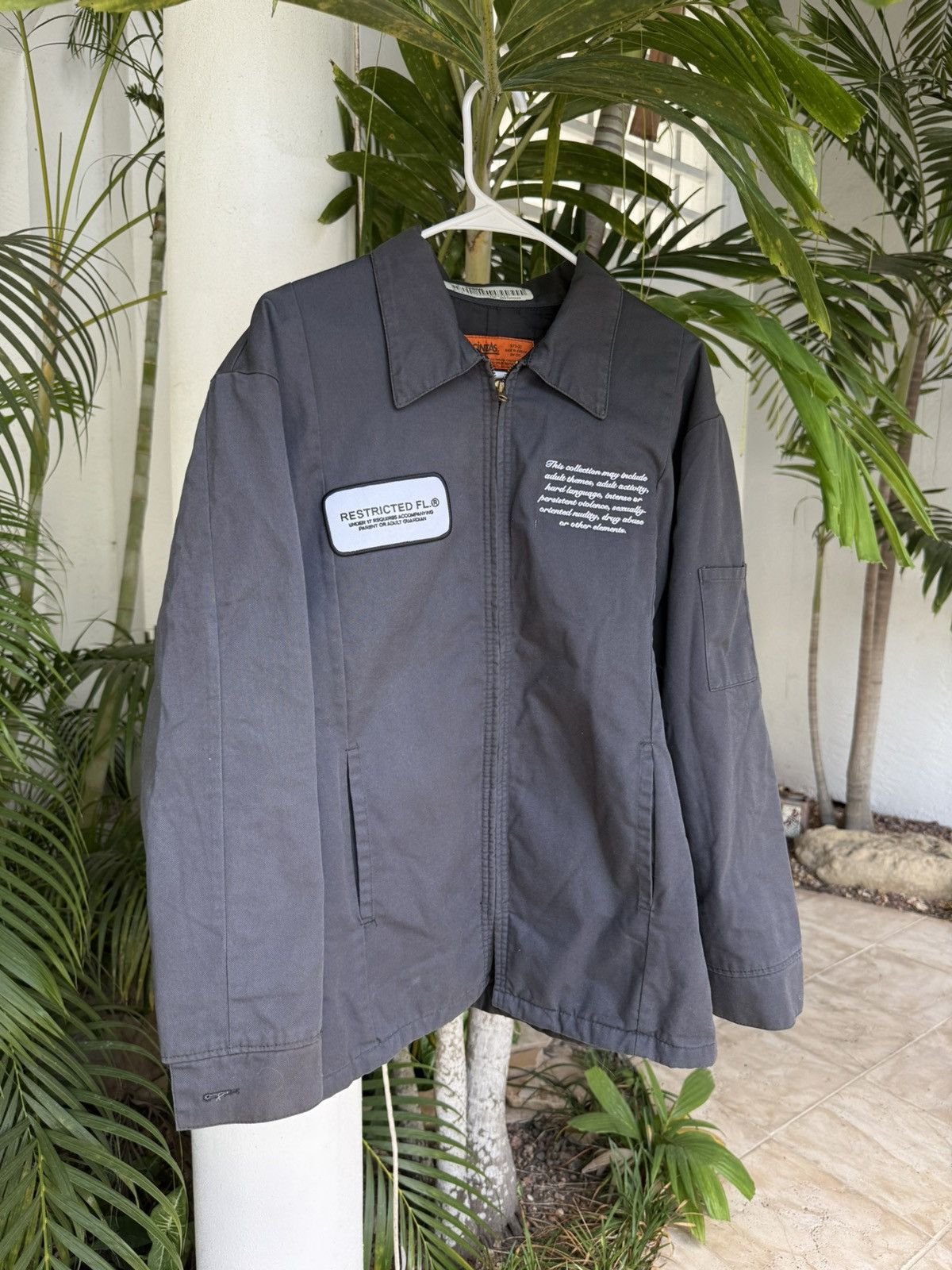 Restricted Vintage 90s Restricted FL Work Jacket American Psycho Horror Size US L / EU 52-54 / 3 - 1 Thumbnail