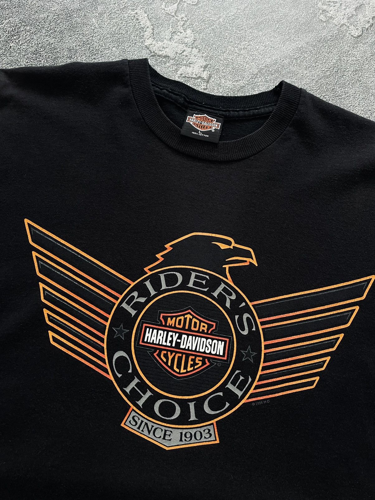 Harley Davidson Vintage Harley Davidson 1996 Rider’s Choice Eagle Shirt Size US L / EU 52-54 / 3 - 5 Thumbnail