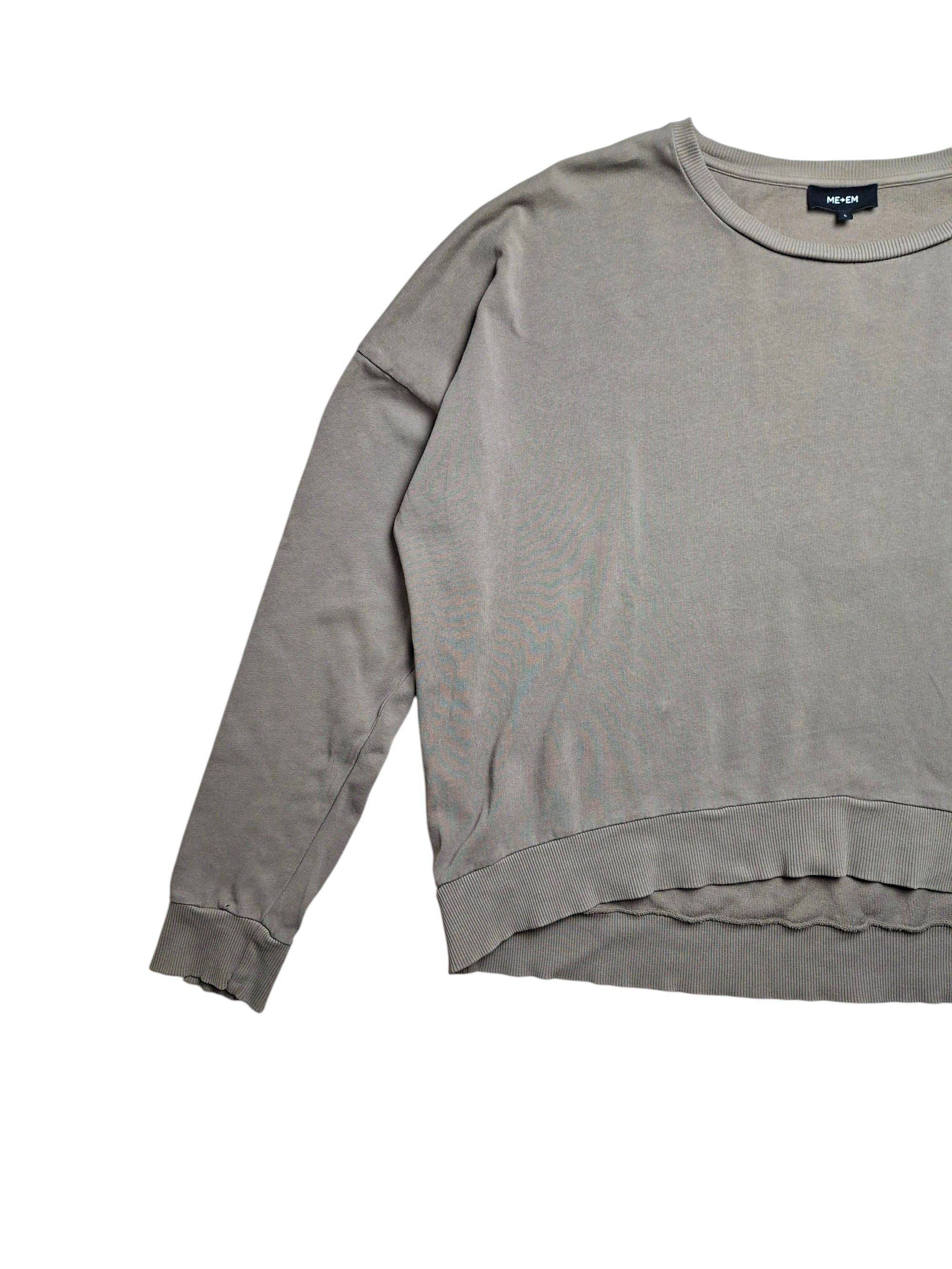ME+EM ME+EM Oversized Boxy Sweatshirt | Taupe Brown | Size L Size L / US 10 / IT 46 - 2 Thumbnail