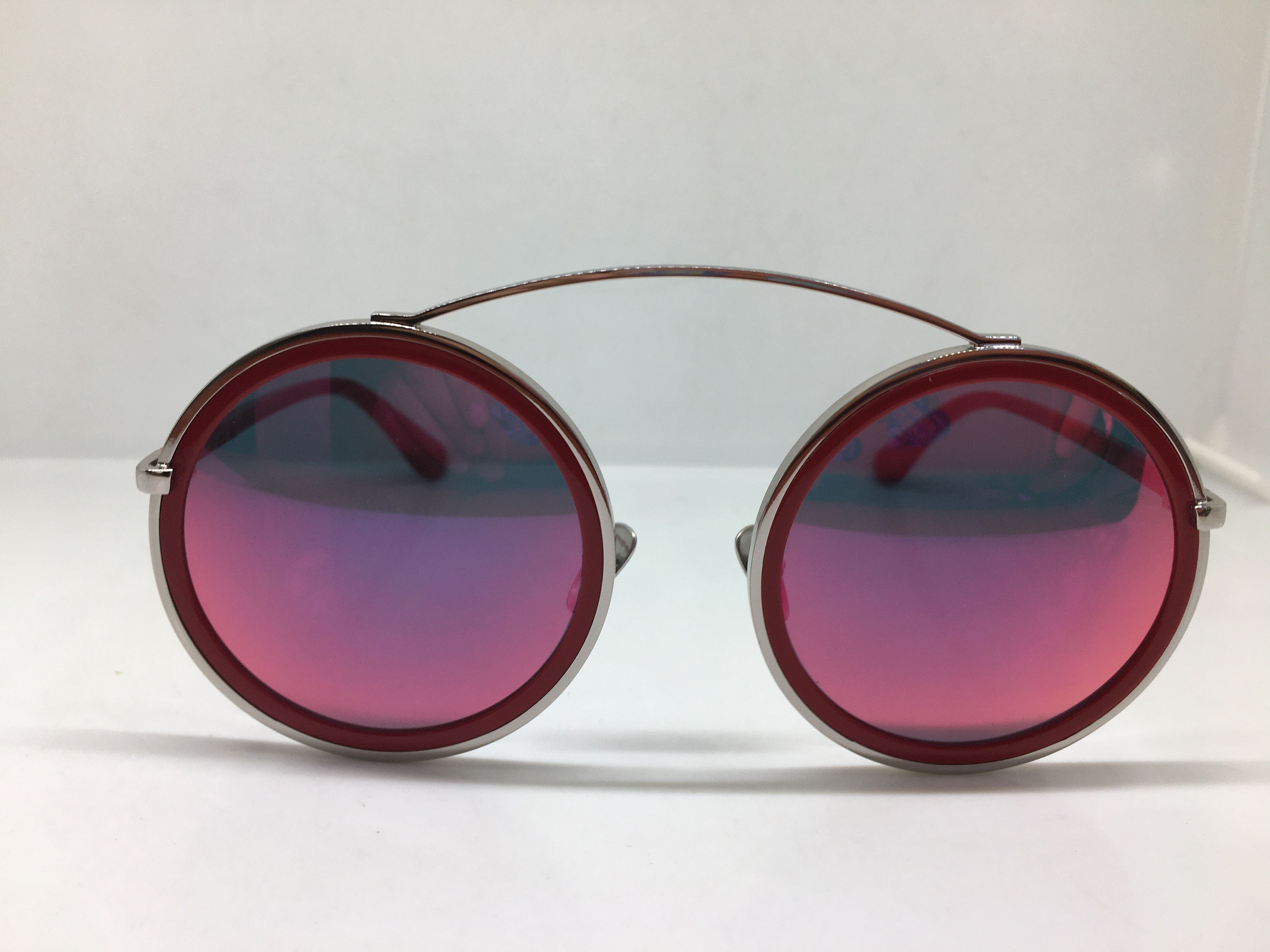 Other EOS E8457S Silver Red Round Sunglasses Frame Show Time Size ONE SIZE - 1 Thumbnail