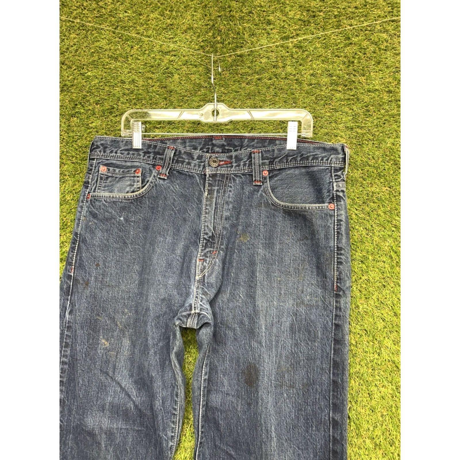 Levi's Levi's 569 Jeans Mens 36x32 Relaxed Straight Denim Dark Blue 5-Pocket USA Modern Classic Baggy Size US 36 / EU 52 - 3 Thumbnail
