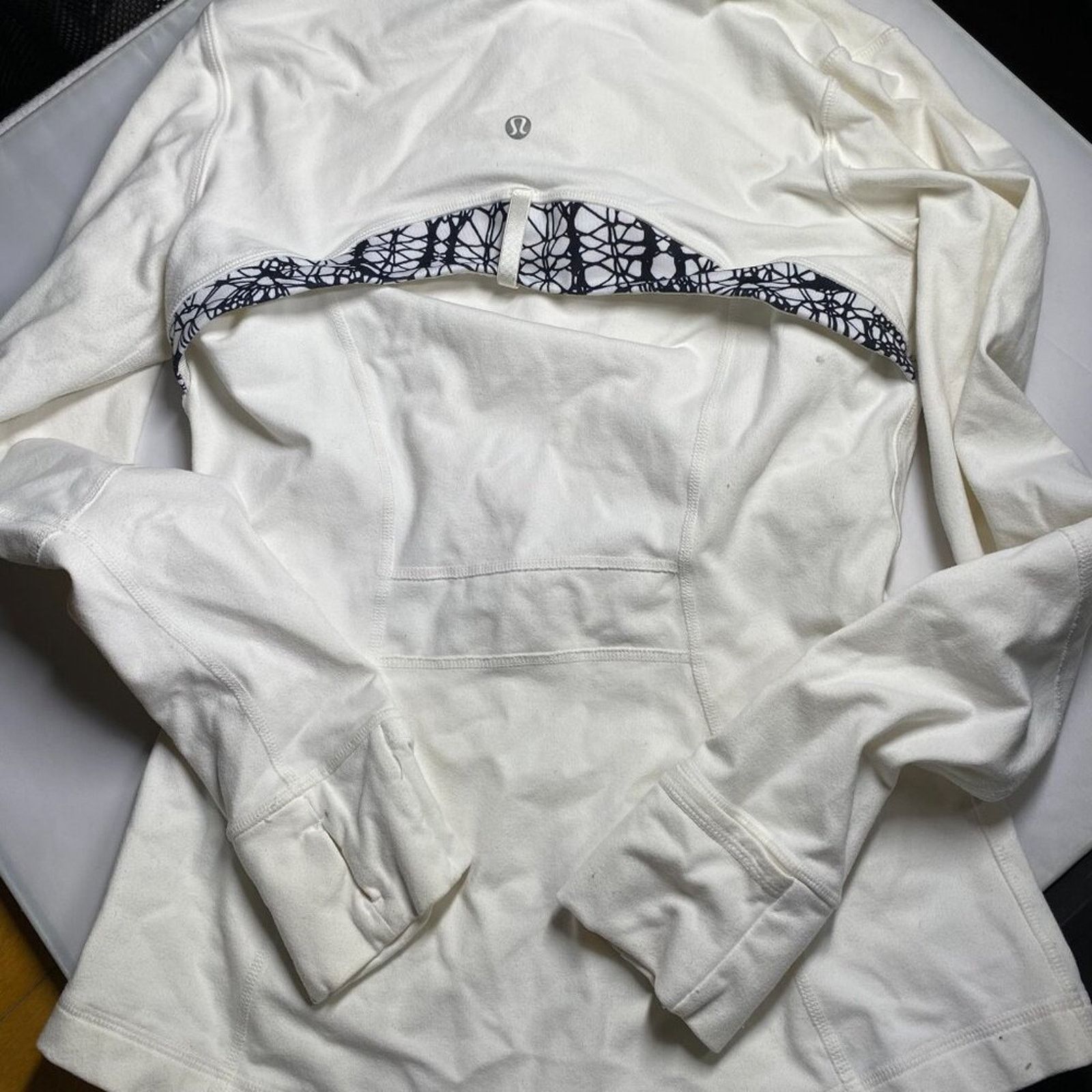 Lululemon Lululemon Define Jacket Brushed White / White Black Size M / US 6-8 / IT 42-44 - 5 Thumbnail