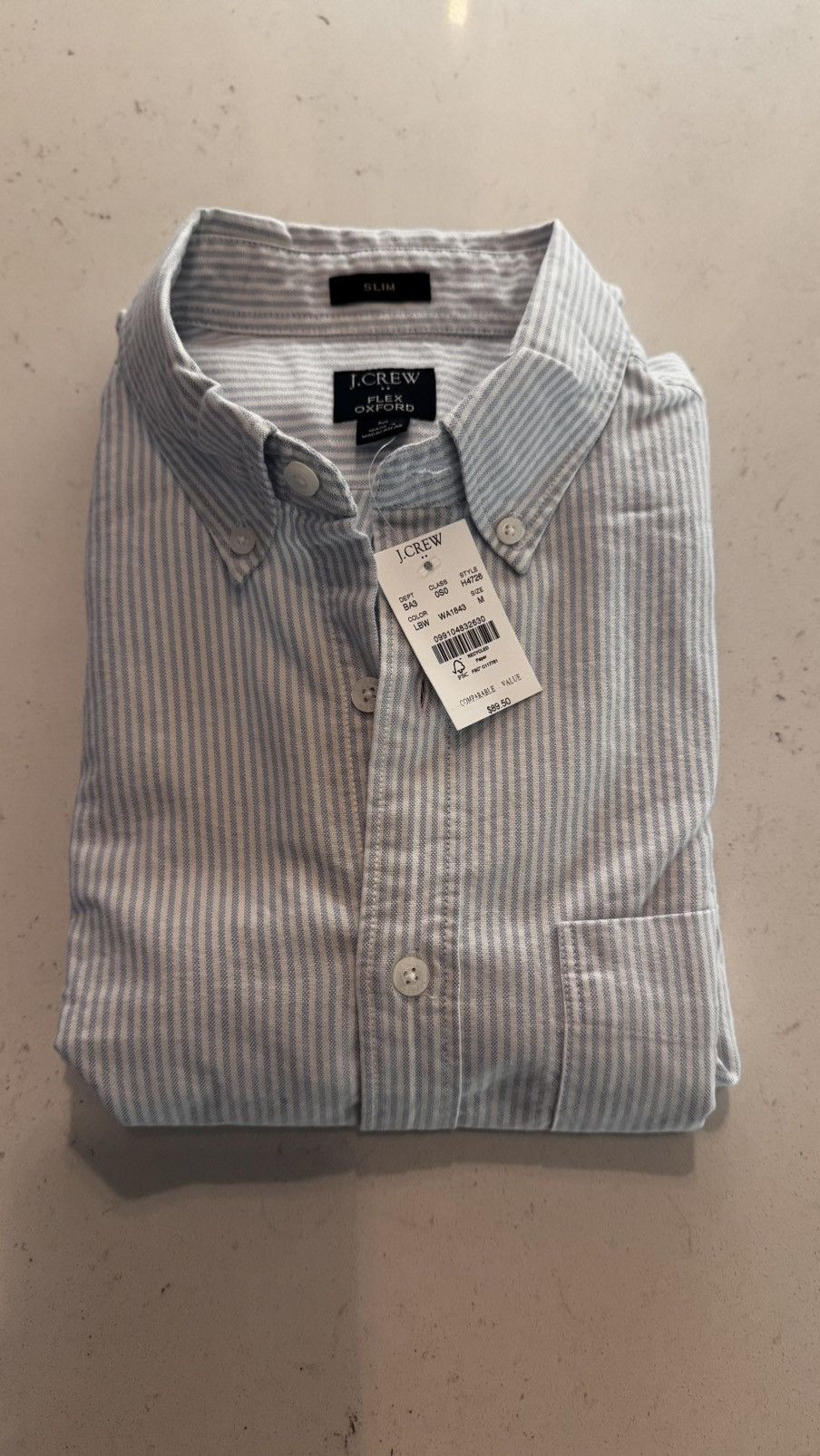 J.Crew Slim flex oxford shirt Size US M / EU 48-50 / 2 - 1 Thumbnail