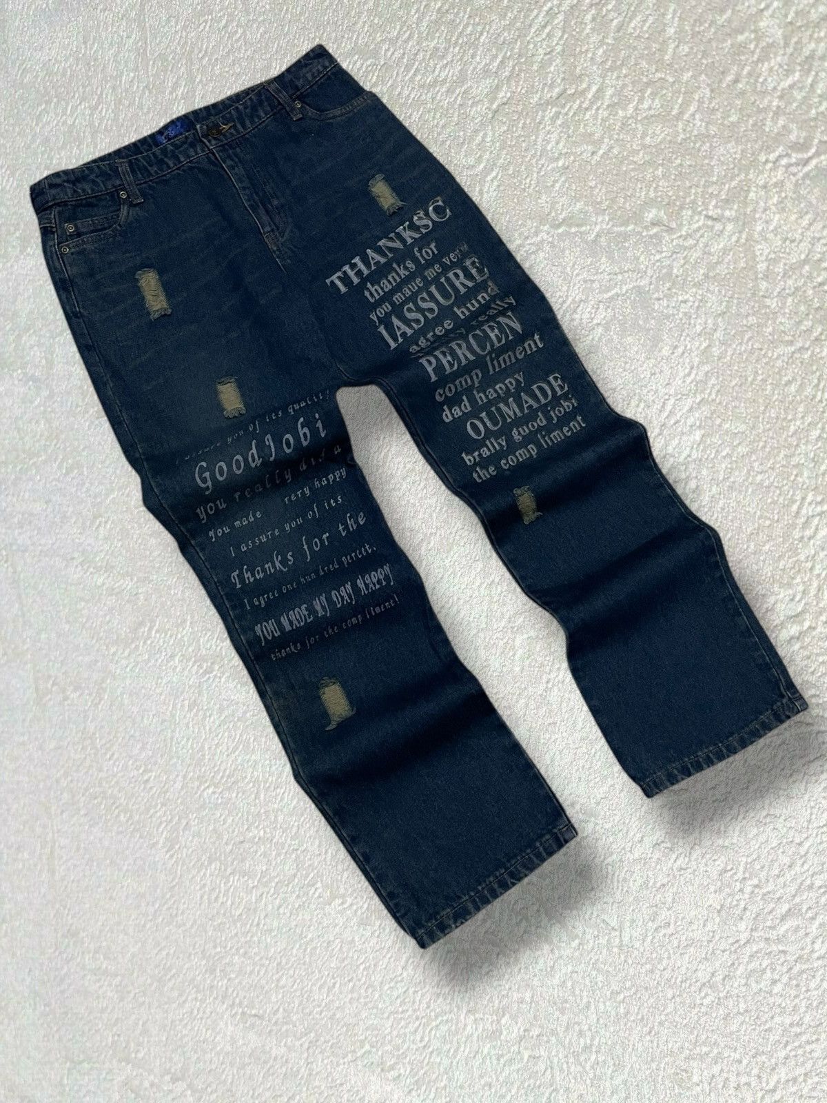 Japanese Brand Vintage 90s Icon Japan Designer Lady Blue Poetic Life Denim Size US 29 - 2 Thumbnail