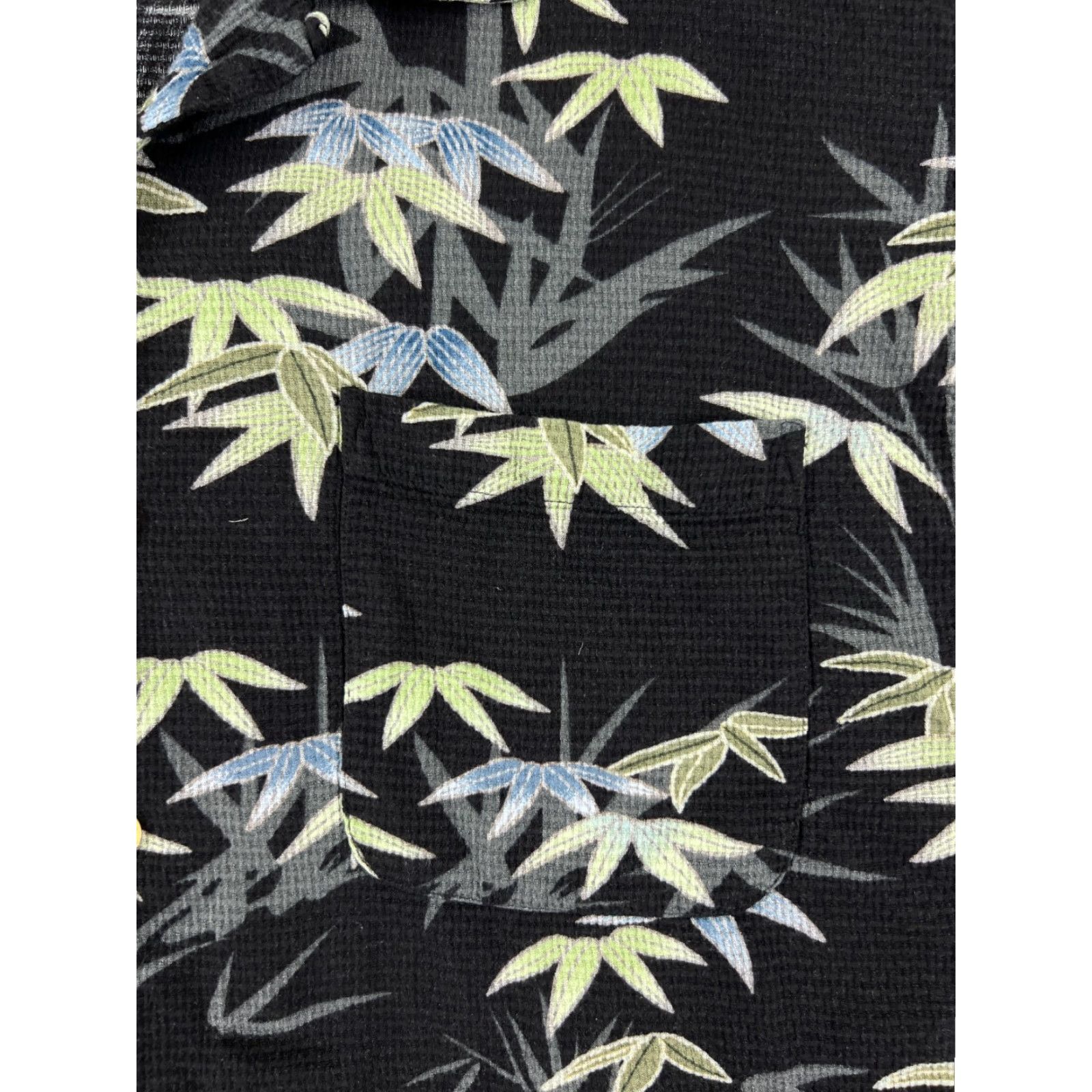 Vintage VINTAGE Original Island Sport Shirt Mens XL Black Bamboo 100% Rayon Floral Hawaii Aloha Button-Up Short Sleeve Casual Dressy Size US XL / EU 56 / 4 - 6 Thumbnail
