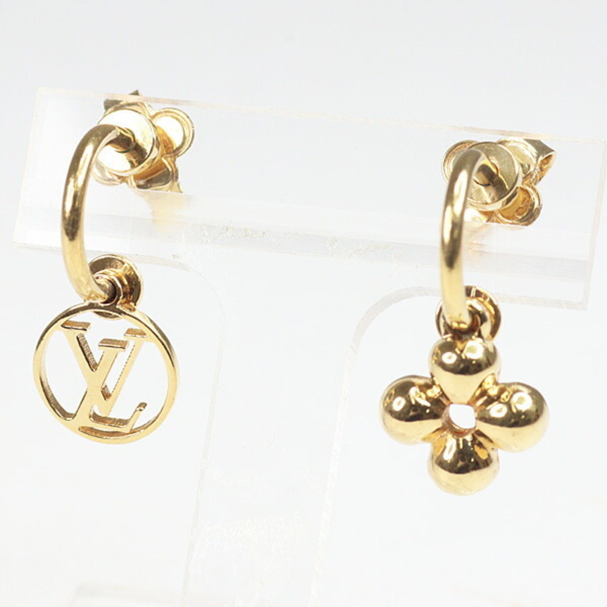 Louis Vuitton Louis Vuitton Blooming Earrings, Gold Metal, M64859, LV Circle Monogram Flower Size ONE SIZE - 1 Thumbnail