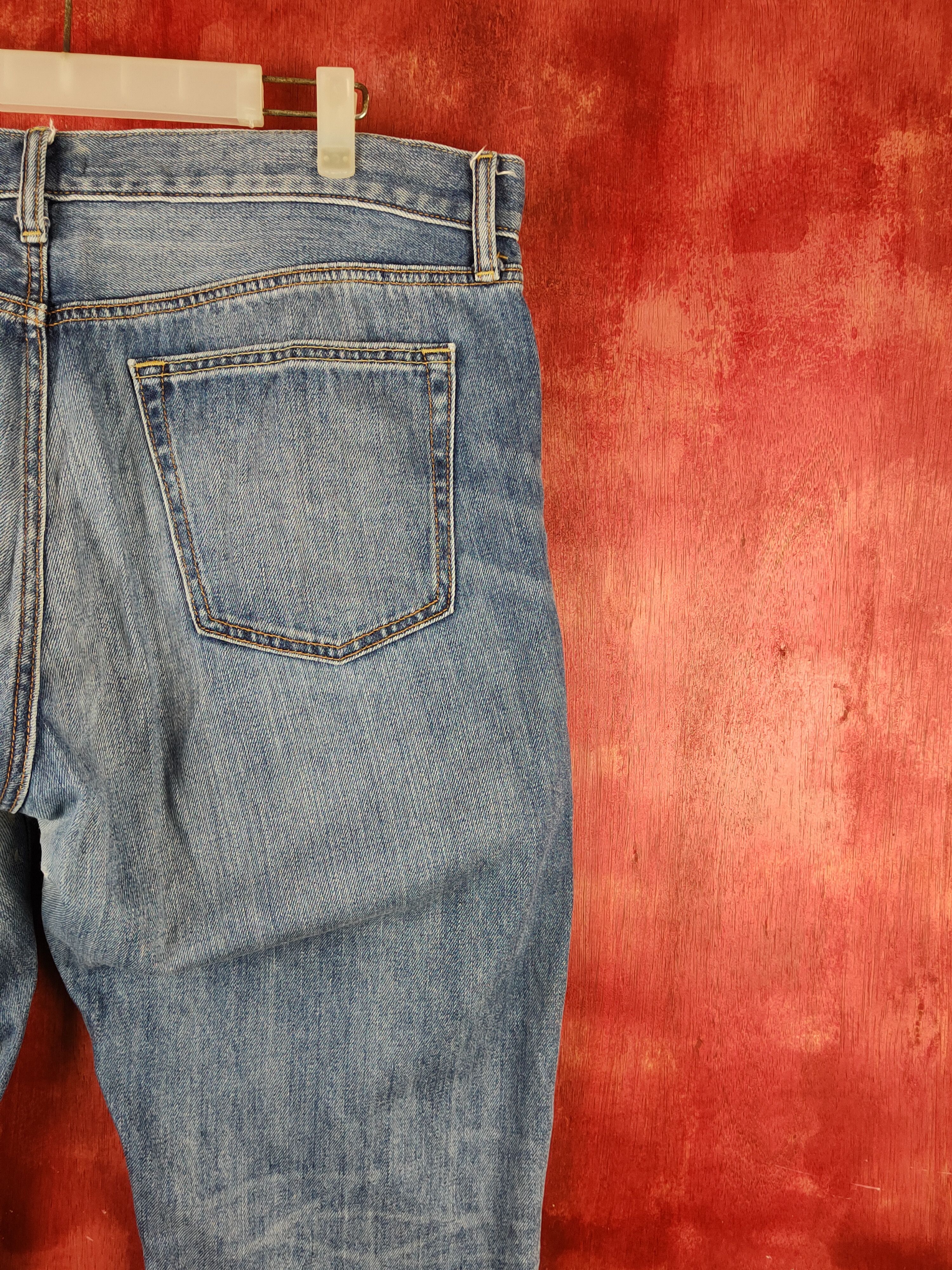 Japanese Brand Uniqlo Blue Distressed Ripped Jeans #S2144 Size US 38 / EU 54 - 10 Thumbnail
