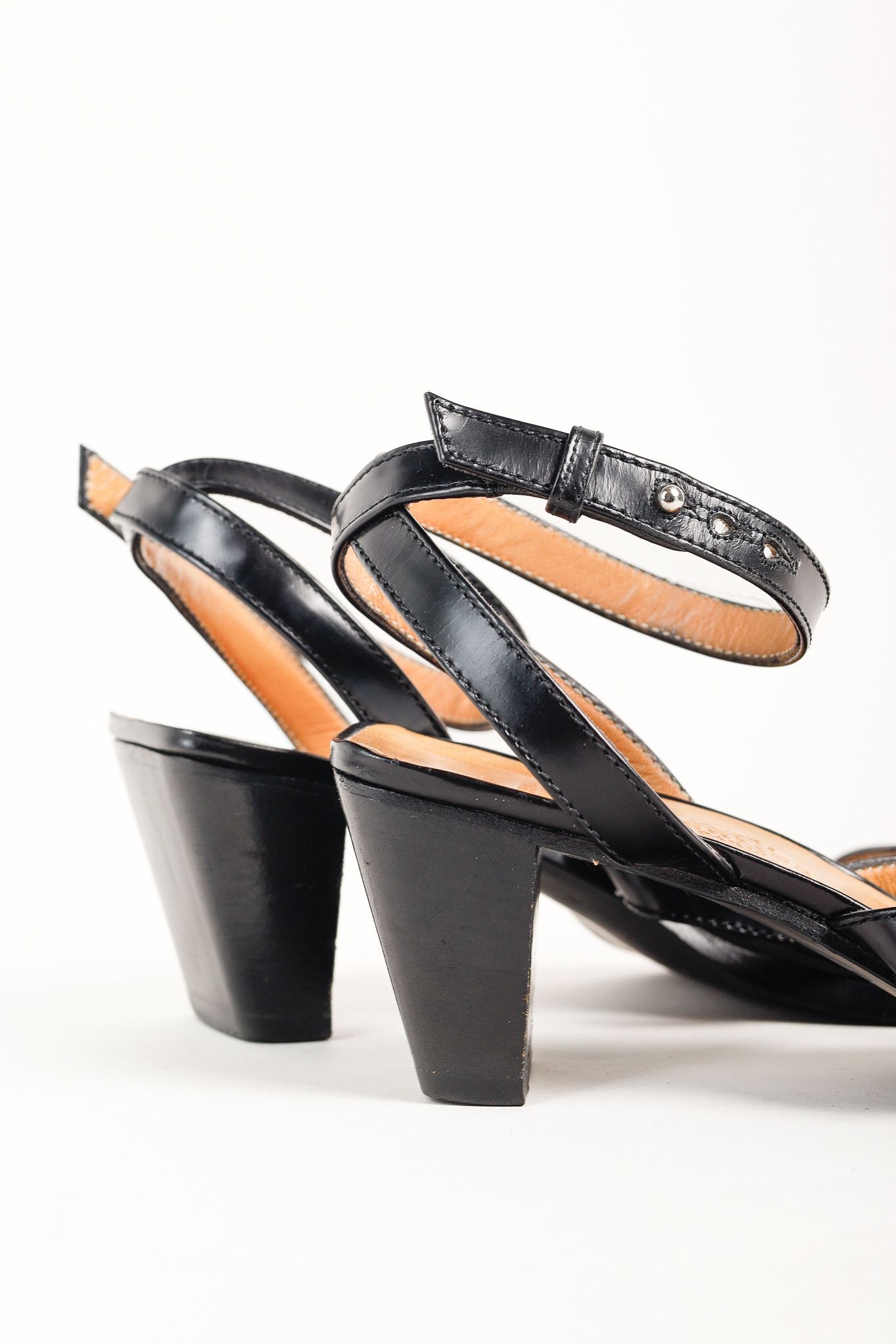 Hermes Hermes Leather Kelly Buckle Tapered Heel Leather Sandal Size US 6.5 / IT 36.5 - 8 Thumbnail