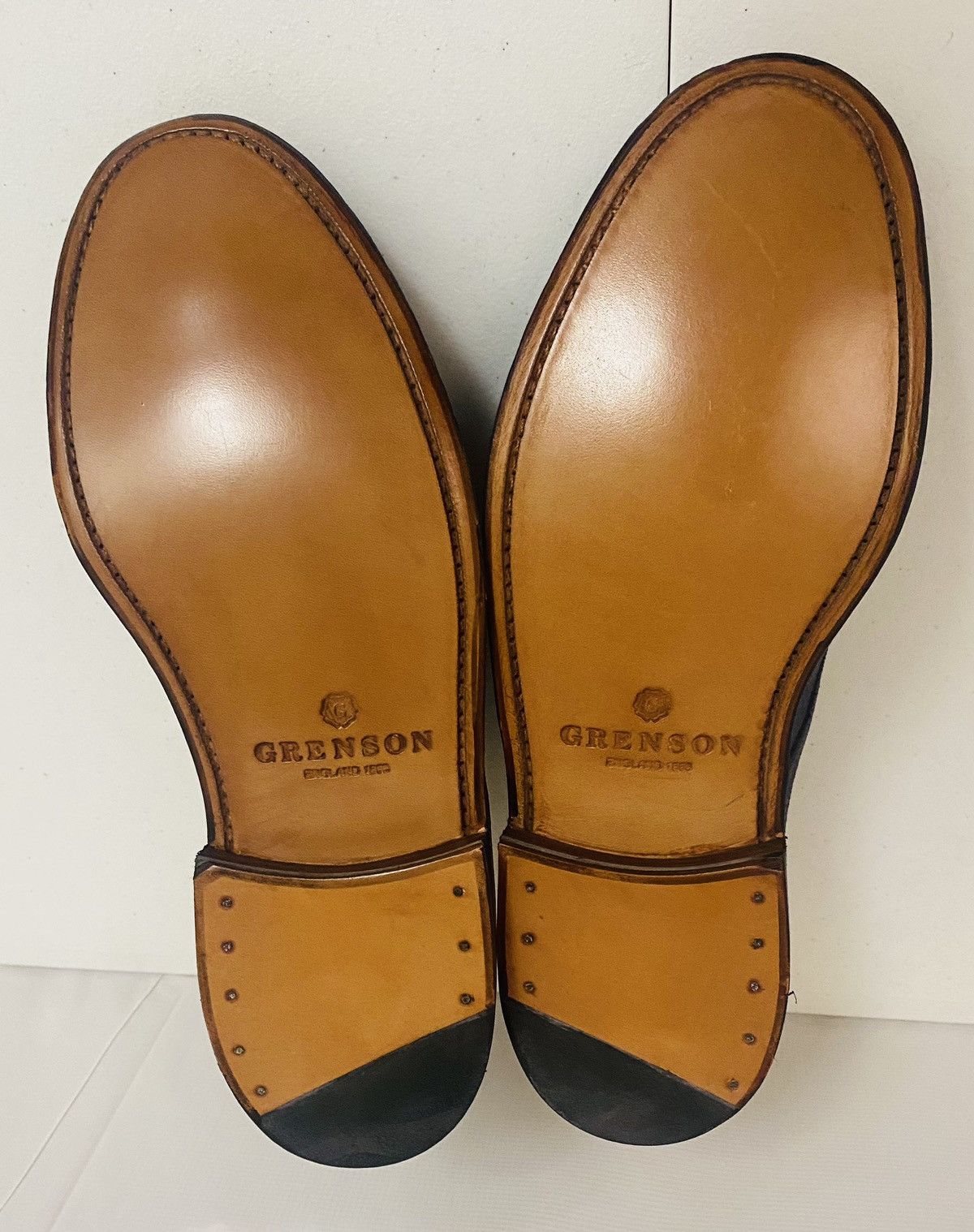 Grenson Grenson Blue Leather Burnished Toe Finnegan Derby 10 NIB Size US 10 / EU 43 - 10 Thumbnail