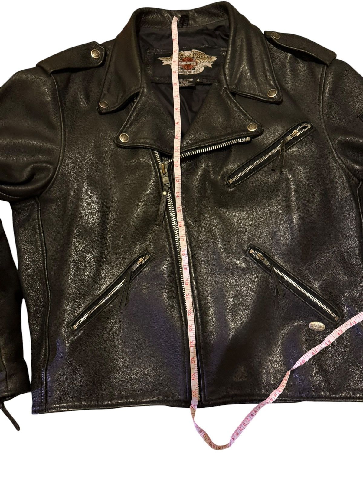 Harley Davidson Men's Harley-Davidson Black Leather Motorcycle Jacket XL Size US XL / EU 56 / 4 - 14 Thumbnail