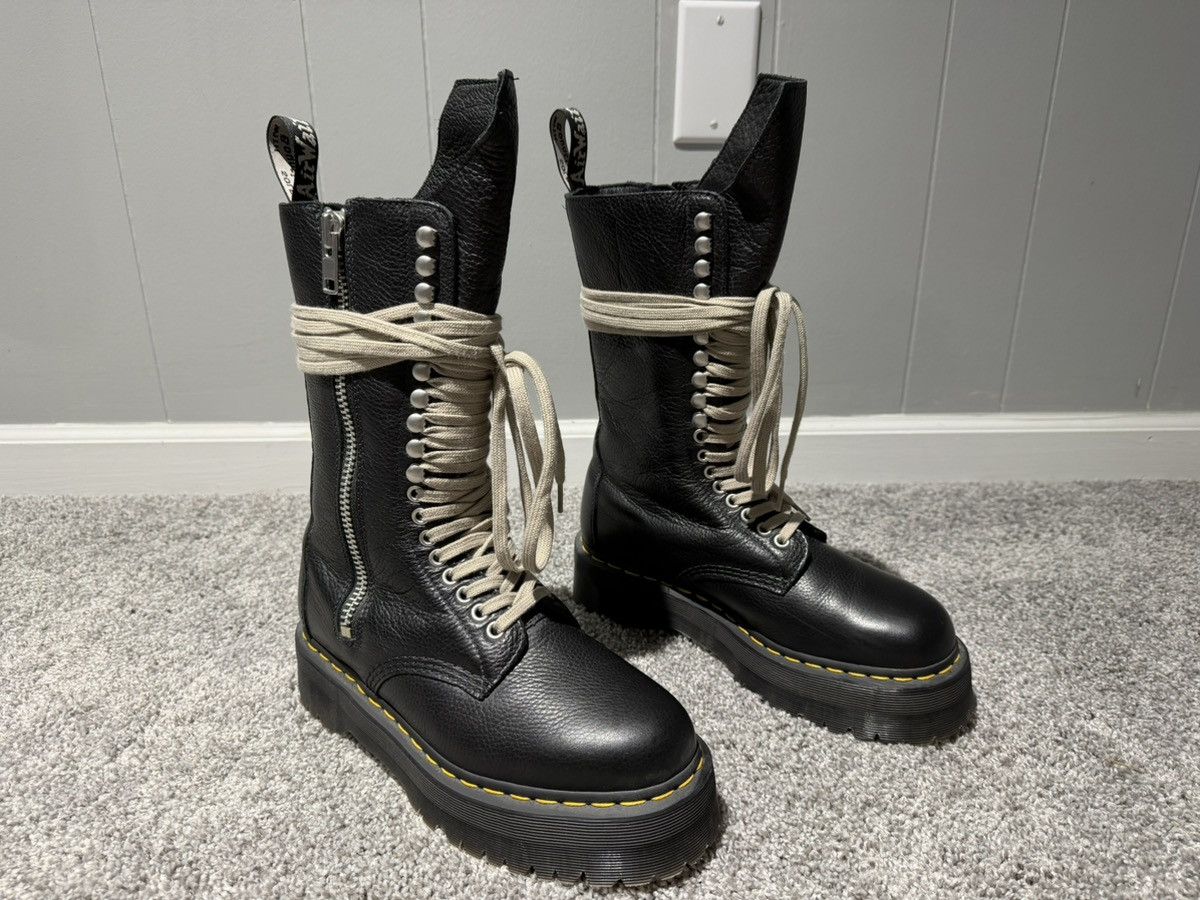 （セール中）Dr. Martens 1918 Calf Length Boot Dr. Martens 1918 Quad Leather Sole Calf Length Boot Rick Owens