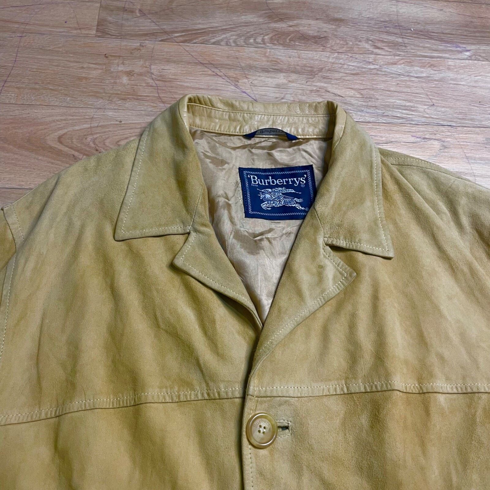 Burberry Vintage BURBERRY's Jacket coat SUEDE LEATHER BEIGE size L XL Size US XL / EU 56 / 4 - 3 Thumbnail