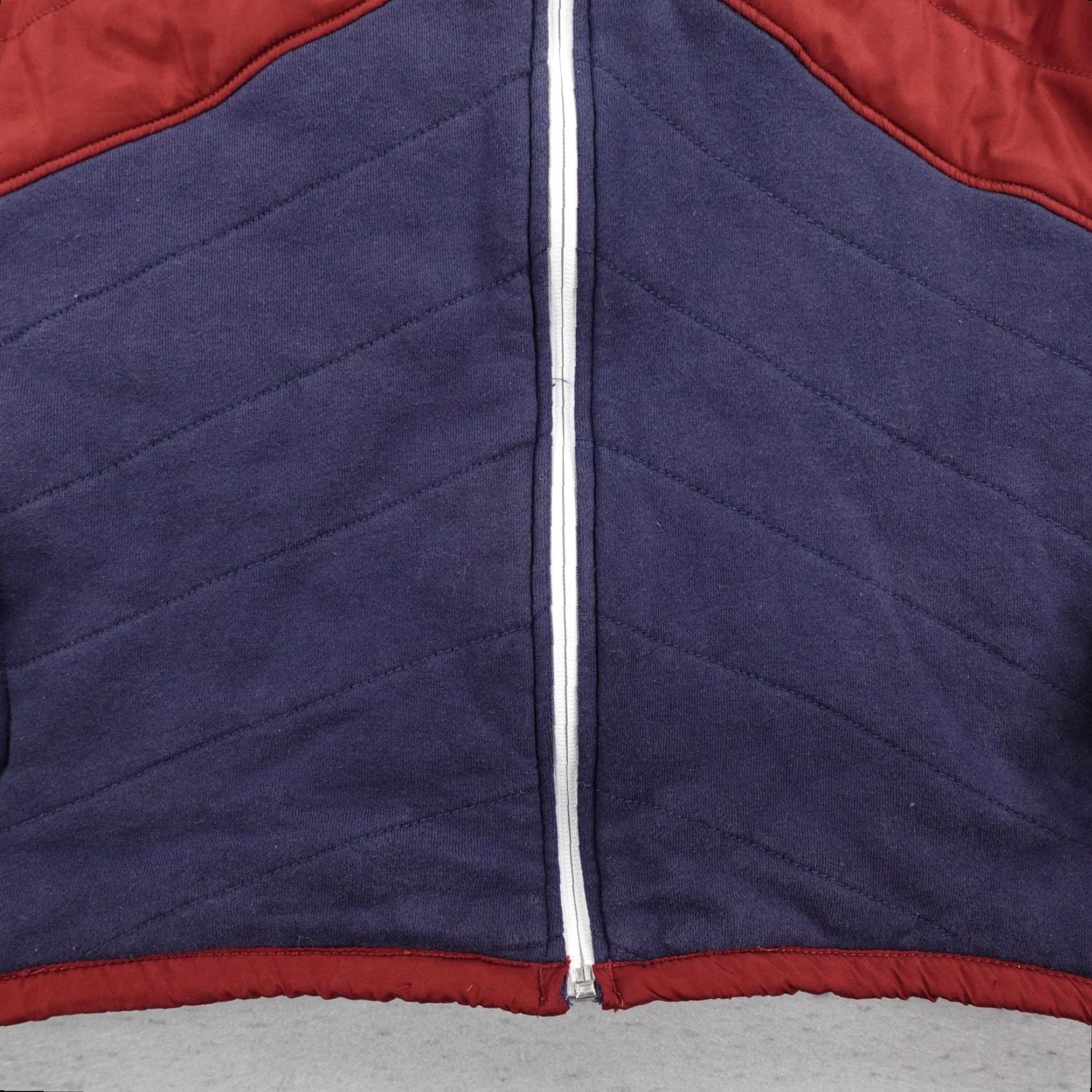 Fox Racing Fox Racing Jacket M Red Blue Hooded Quilted Lined Fleece Heritage Forged Zip Pockets Mens Casual Travel Workwear Autumn Winter Pattern Solid Logo Size US M / EU 48-50 / 2 - 4 Thumbnail