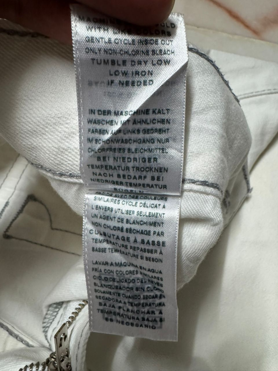 True Religion 💥BigSize💥Y2K True Religion Straight Sick Thrashed White Jean Size US 38 / EU 54 - 21 Thumbnail