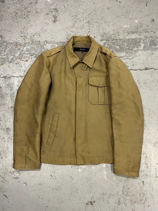 Gucci 2000s Gucci Beige Classy Buttoned Jacket by Tom Ford Size US M / EU 48-50 / 2 - 3 Thumbnail