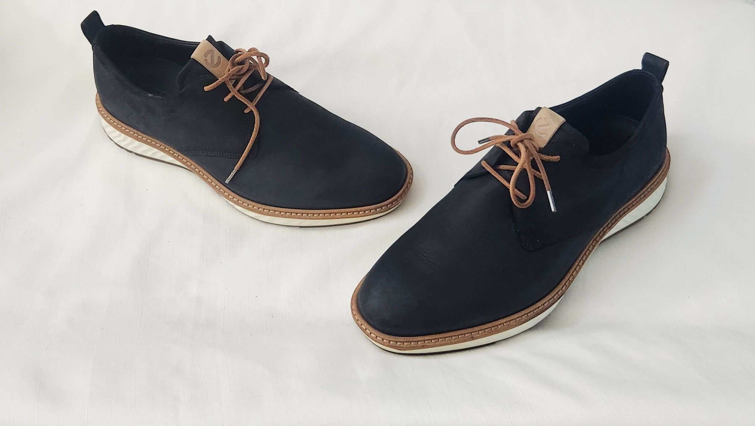 ECCO Oxford Dress Shoes Men 44 (10US) Black Comfort Cap Toe Casual‎ Business ECCO Dress Shoes Mens 44 Black Oxford Bicycle Toe Shock  main image 2