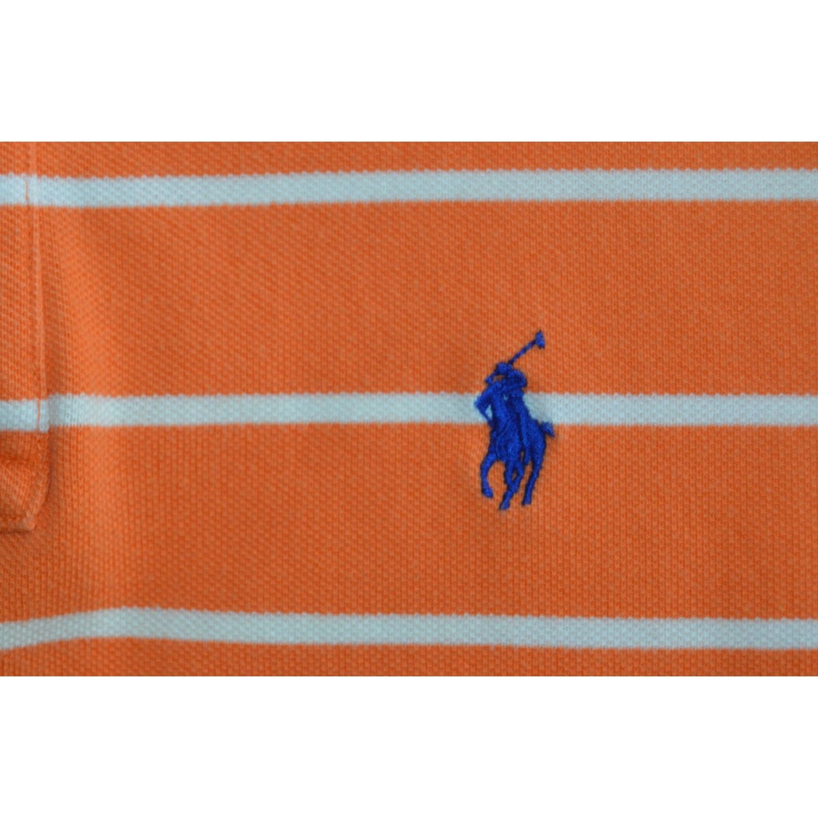 Polo Ralph Lauren VTG Polo Ralph Lauren Men's Polo SS Shirt Orange Stripe SZ M Shirt Regular 100% Cotton Embroidered Pony Logo Classic Striped All Seasons Mens Size US M / EU 48-50 / 2 - 3 Thumbnail