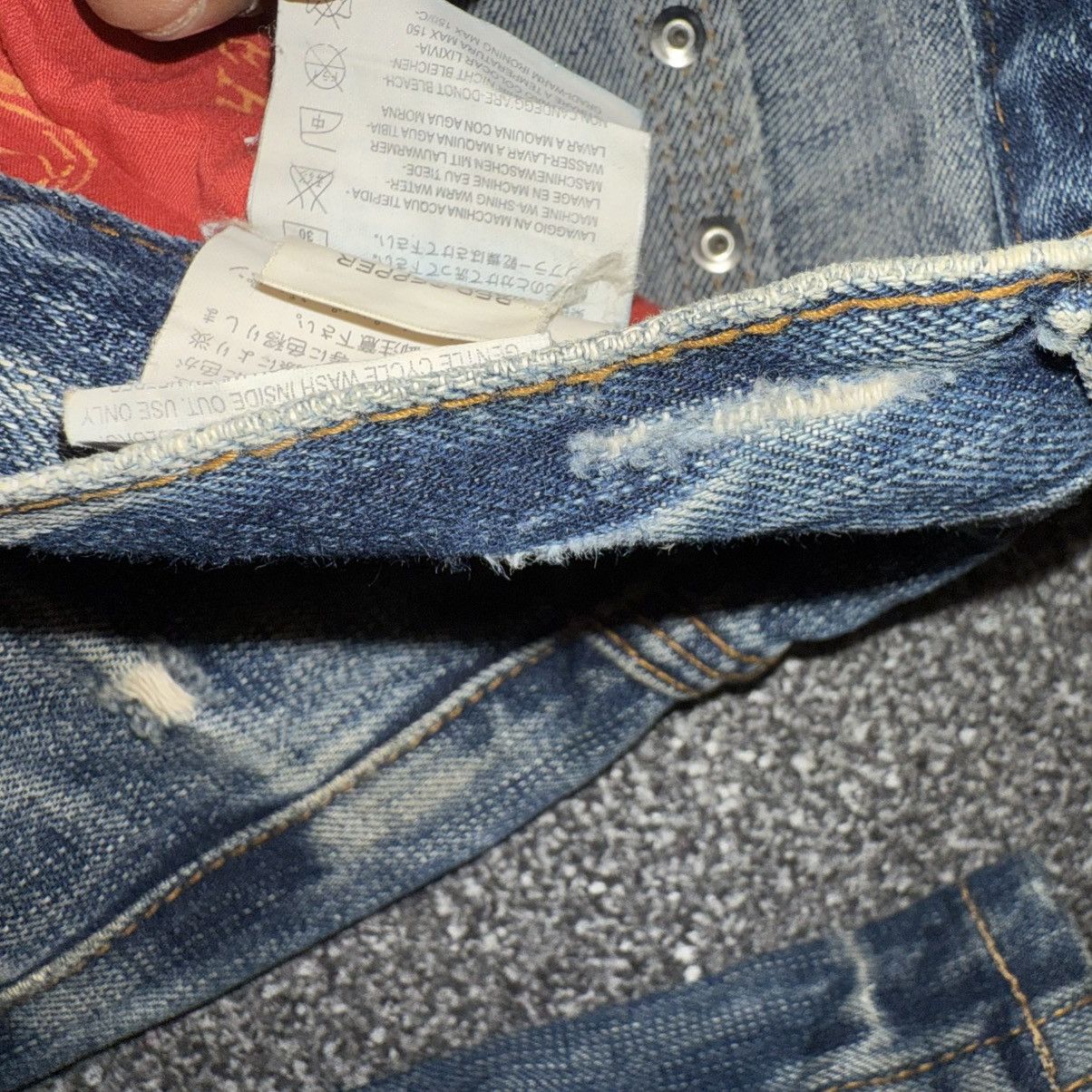 If Six Was Nine 🇯🇵🔥 Japanese Seditionaries LGB Ripped Paint Denim Size US 30 / EU 46 - 14 Thumbnail