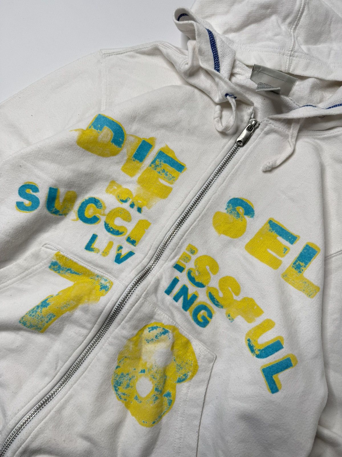 Diesel Vintage Y2K Diesel zip up hoodie swag avant garde 00s skate Size US S / EU 44-46 / 1 - 2 Thumbnail